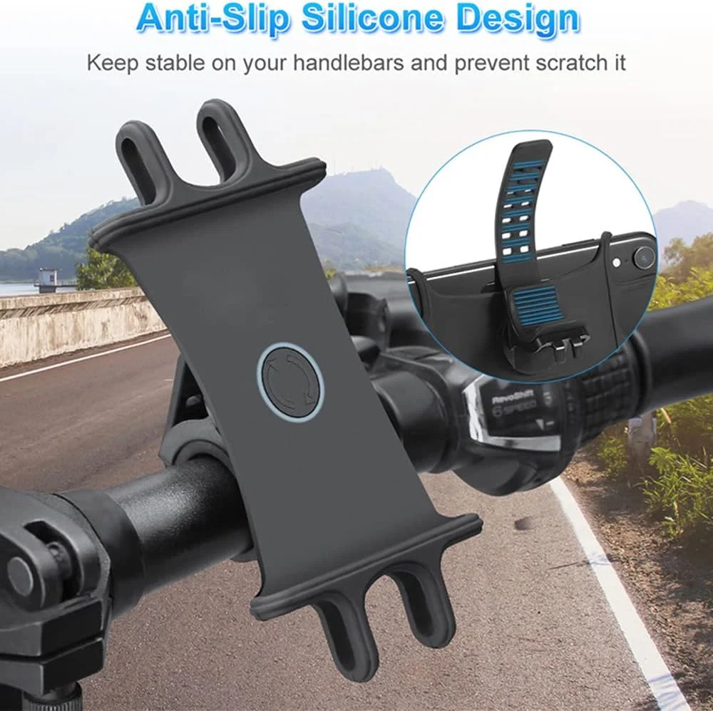 نگهدارنده گوشی دوچرخه، بست های فرمان دوچرخه، چرخش 360 درجه برای تلفن همراه 4.0-7.0 اینچی (2 عدد در بسته)
