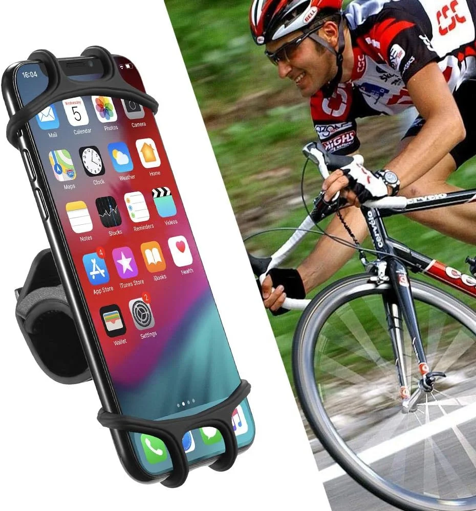 نگهدارنده گوشی دوچرخه، بست های فرمان دوچرخه، چرخش 360 درجه برای تلفن همراه 4.0-7.0 اینچی (2 عدد در بسته)