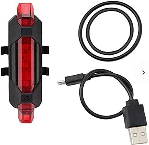 چراغ عقب دوچرخه ZIGLY با 5 ال ای دی و 3 حالت نوردهی، قرمز - چراغ عقب قابل شارژ دوچرخه