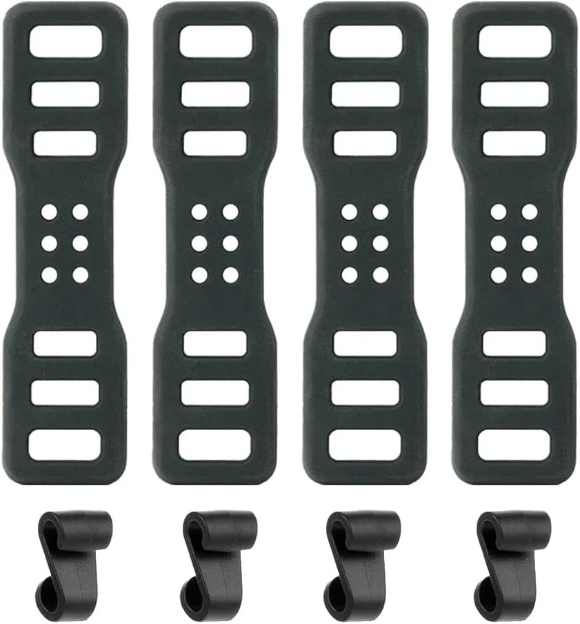 بسته 4 عددی بند سیلیکونی دوچرخه، بند کشی الاستیک فرمان دوچرخه، نگهدارنده بند نصب برای ثابت کردن چراغ عقب، ضبط کننده