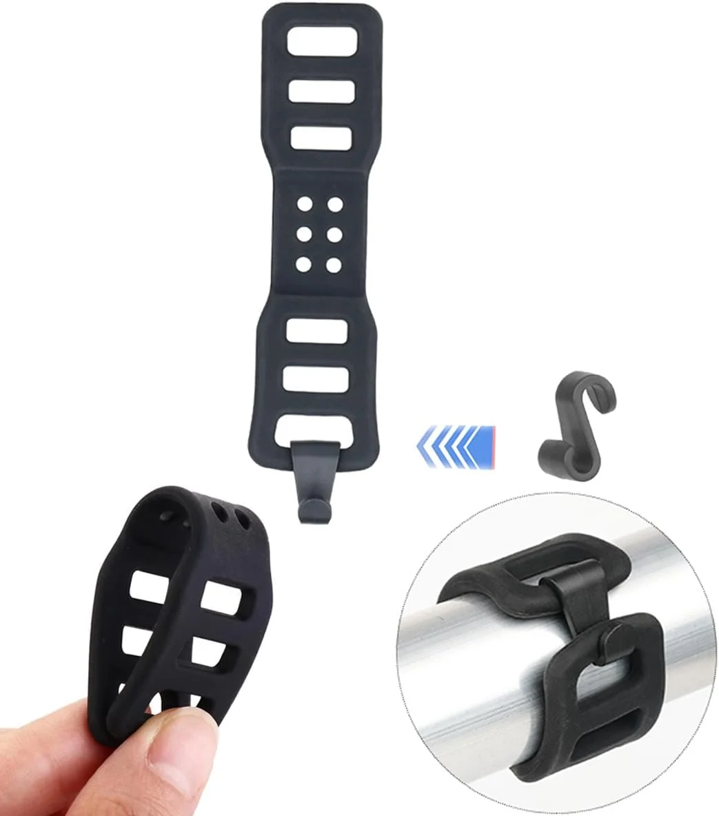 ۴ عدد بست سیلیکونی کشی دوچرخه، نگهدارنده چراغ عقب و ضبط کننده