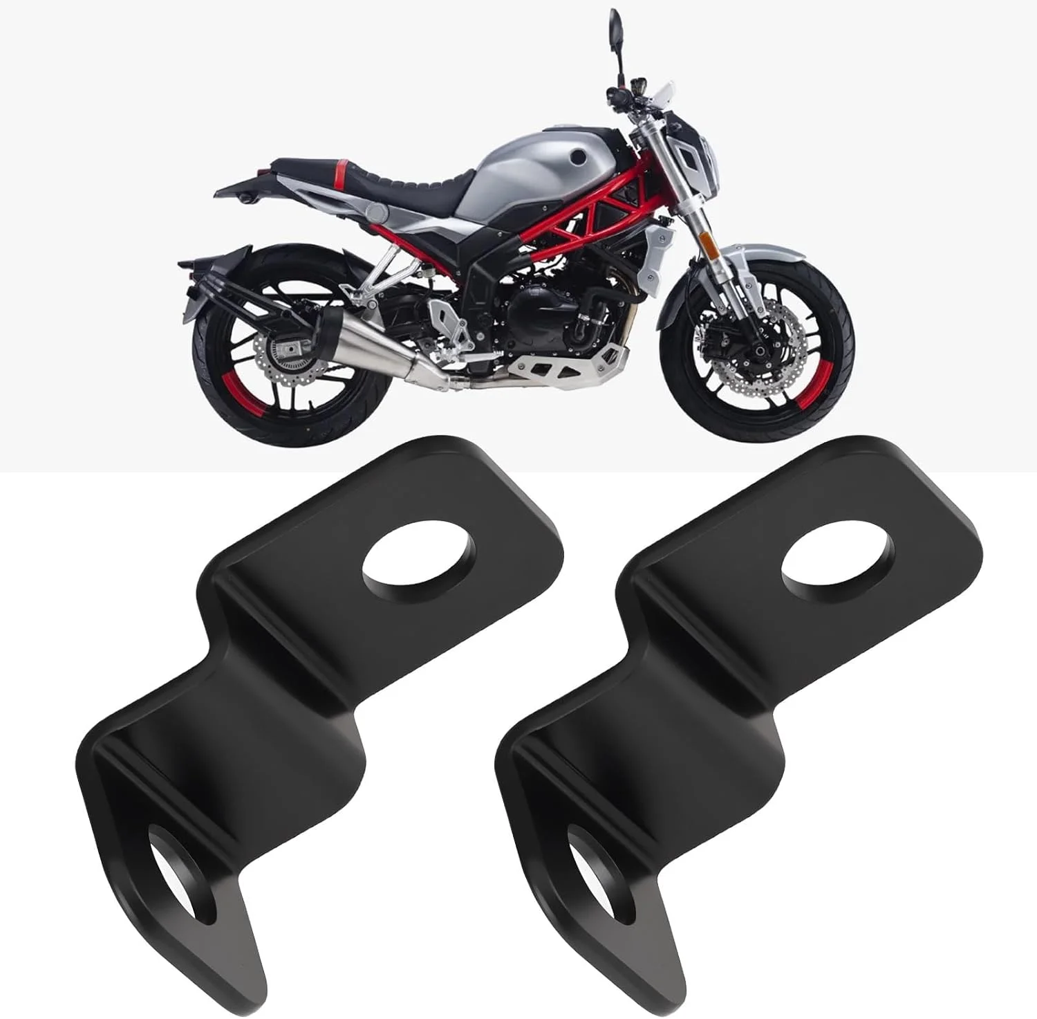 2 عدد براکت چراغ راهنمای موتور سیکلت مینی M8 مشکی