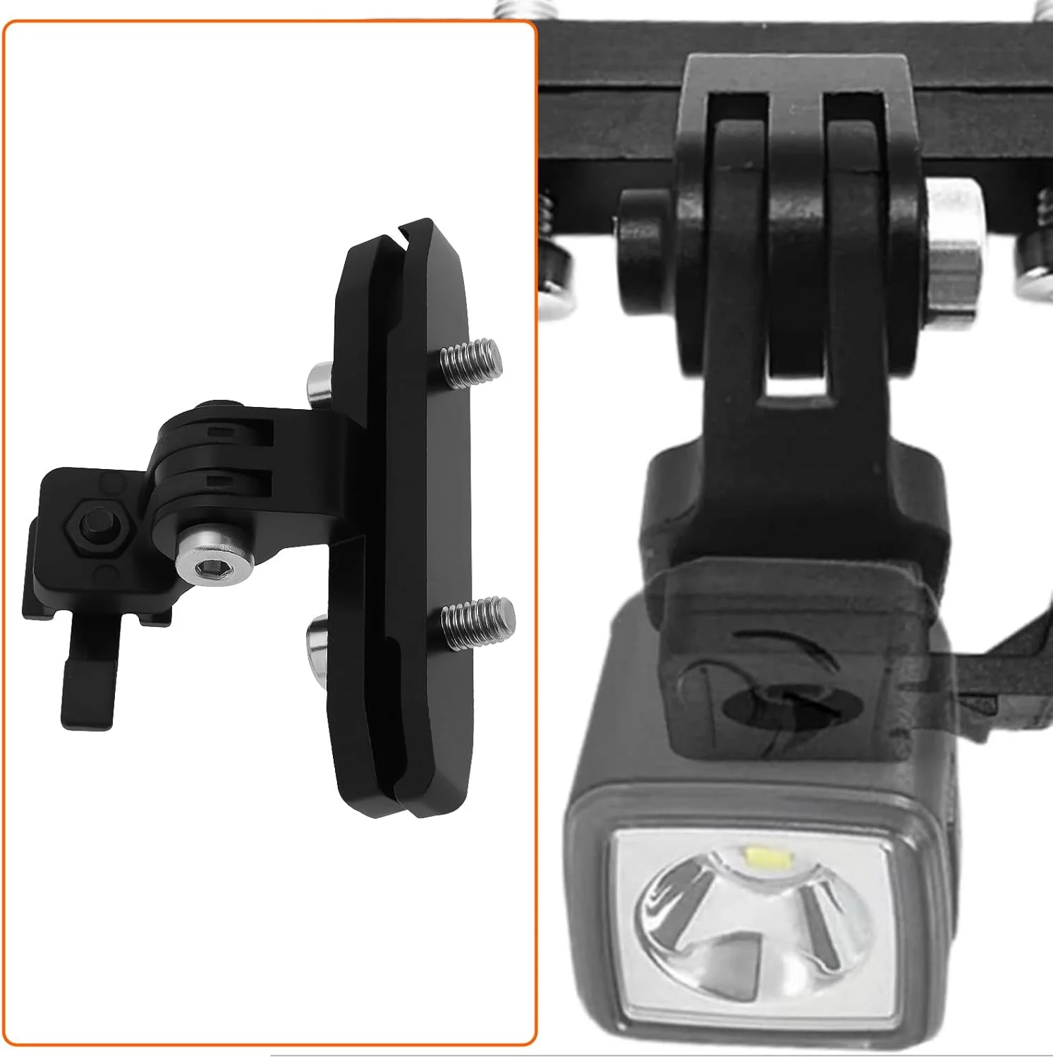 نگهدارنده چراغ عقب دوچرخه، نصب روی ریل زین، سازگار با آداپتور چراغ جلو Bontrager Ion Pro RT، نگهدارنده آداپتور مشعل، مشکی، یک عدد