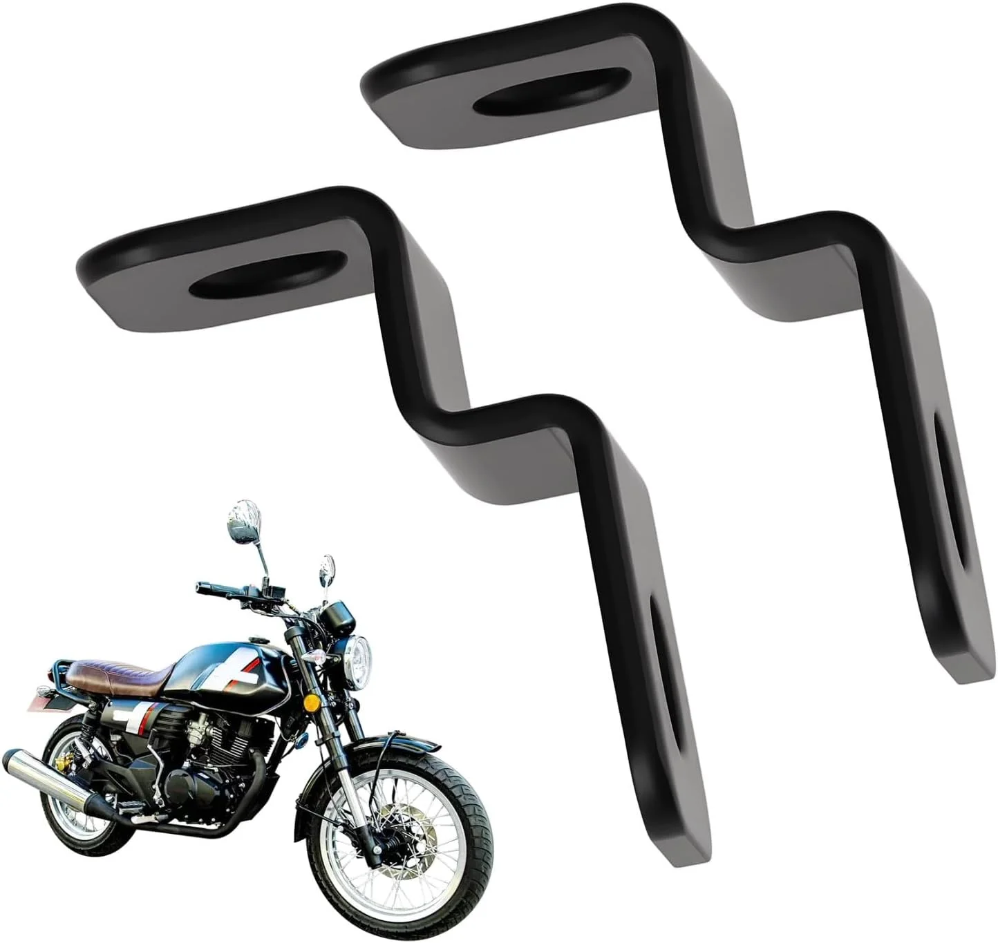 2 عدد براکت چراغ راهنمای موتور سیکلت مینی M8 مشکی