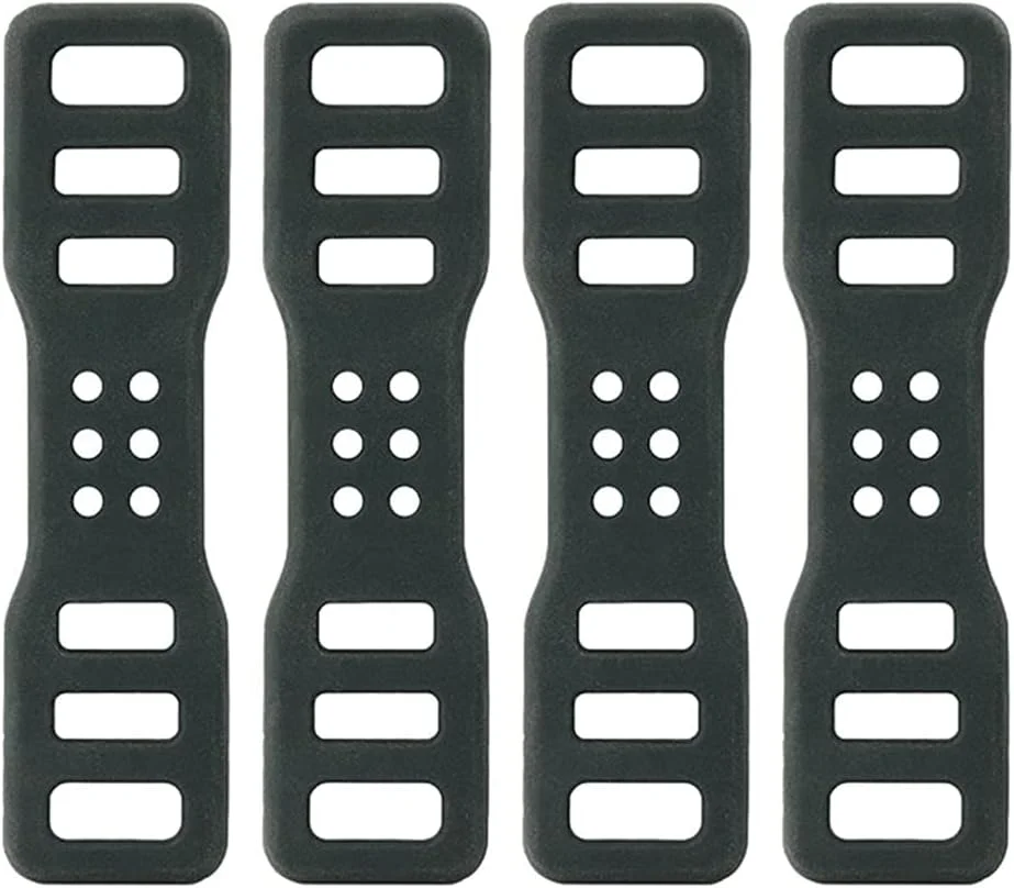 بند سیلیکونی دوچرخه 4 عددی، بندهای لاستیکی دوچرخه سواری، بند نصب سیلیکونی برای چراغ قوه، تلفن همراه، بلندگو، نگهدارنده چراغ، فرمان دوچرخه، ست چراغ دوچرخه