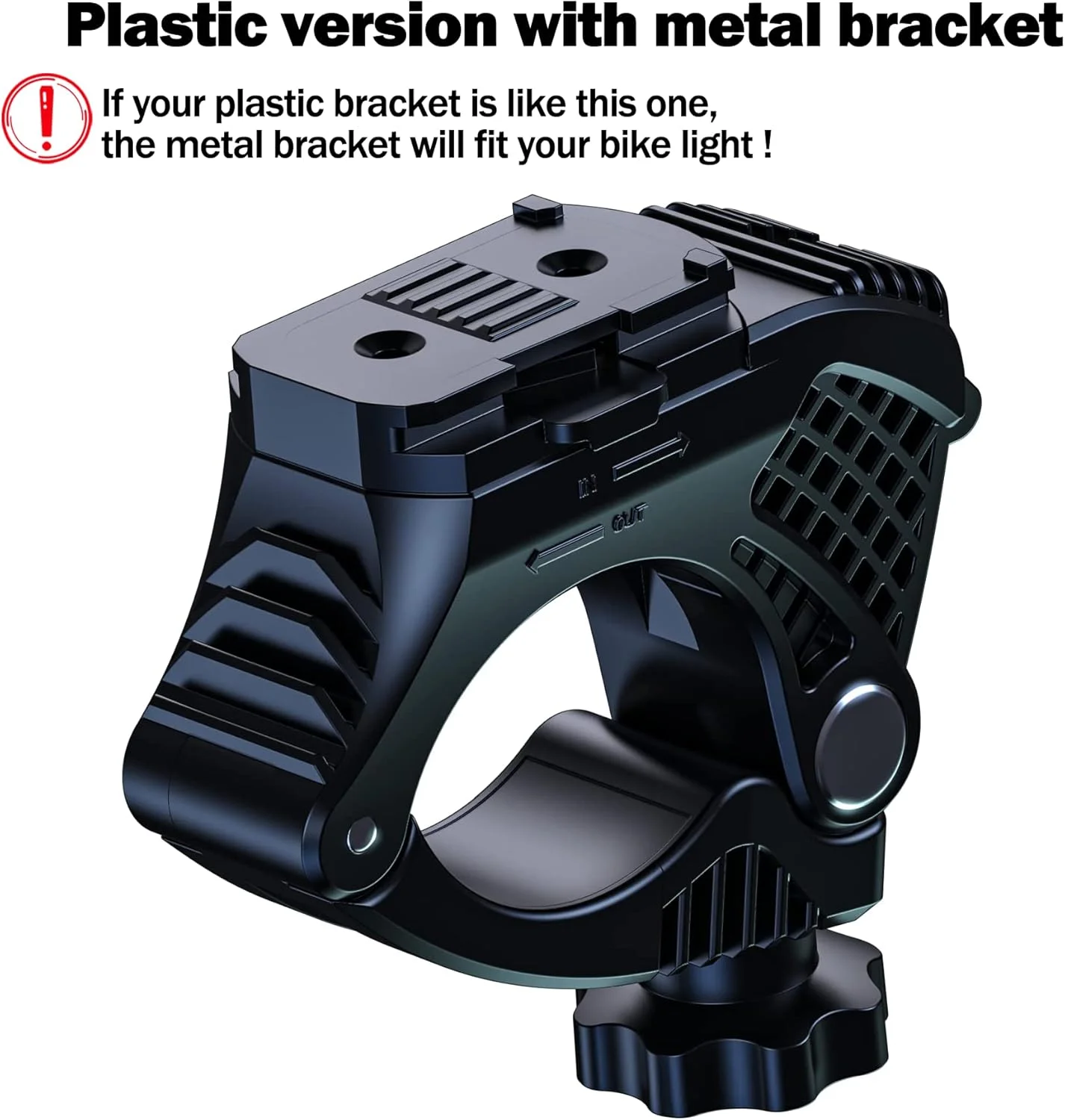 پایه جایگزین چراغ دوچرخه VICTAGEN مدل VTG8 و VTG8Shield B3، پایه نگهدارنده چراغ جلو دوچرخه، نصب آسان، مناسب برای فرمان 22-35 میلی‌متری، مناسب برای چراغ Y18 VTG10 نیست