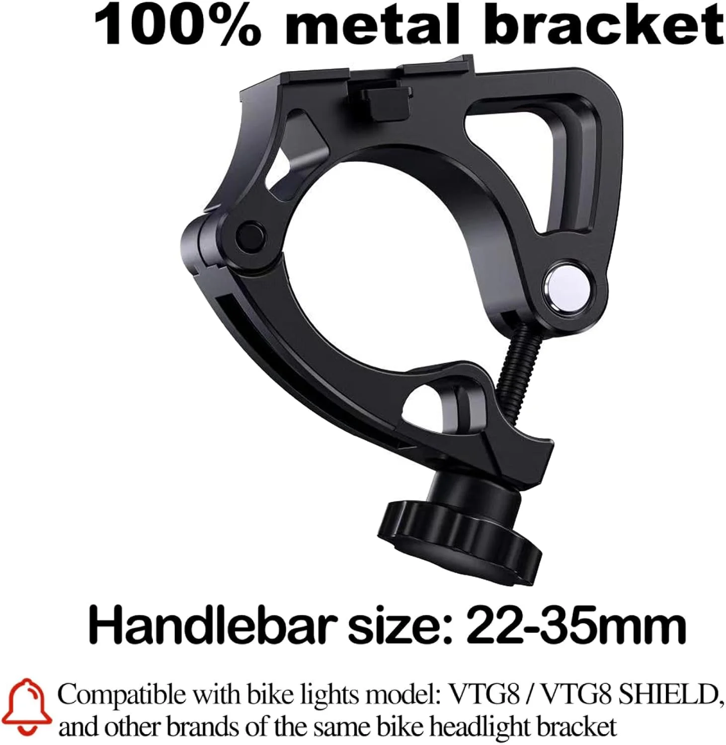 پایه جایگزین چراغ دوچرخه VICTAGEN مدل VTG8 و VTG8Shield B3، پایه نگهدارنده چراغ جلو دوچرخه، نصب آسان، مناسب برای فرمان 22-35 میلی‌متری، مناسب برای چراغ Y18 VTG10 نیست