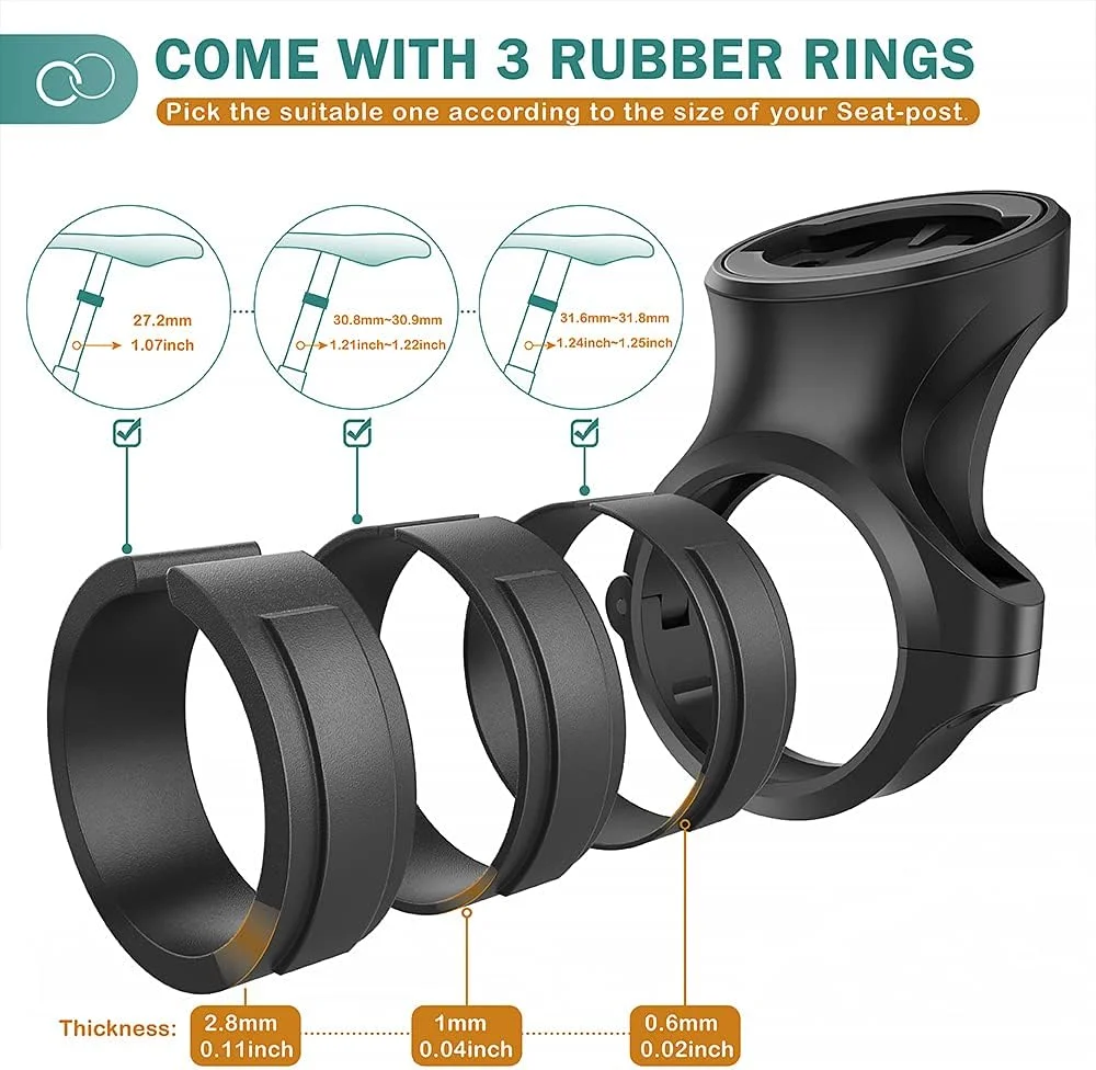 پایه نگهدارنده ربع گرد TUSITA برای رادار دوچرخه گارمین Varia - پایه ترکیبی دوچرخه