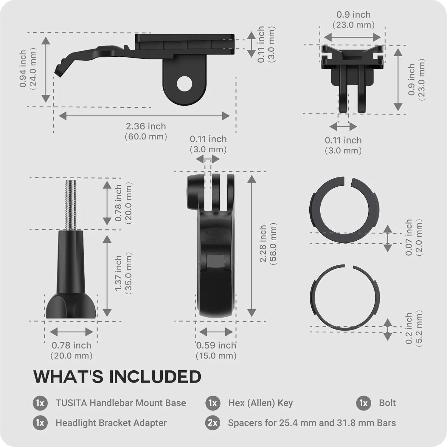 پایه نگهدارنده چراغ دوچرخه توسيتا سازگار با سری NiteRider Lumina یا Mako - 25.4mm 31.8mm