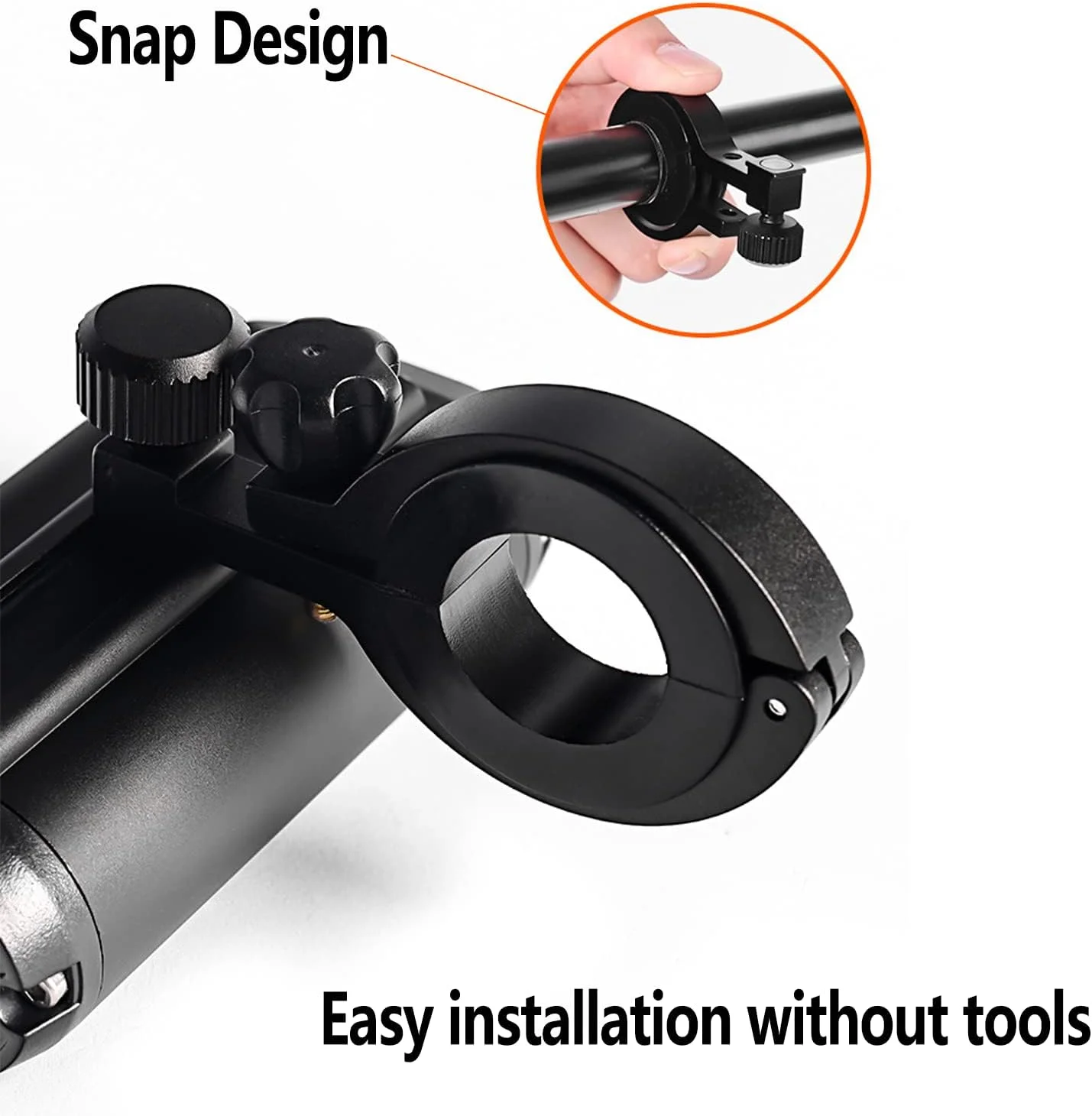 پایه چراغ دوچرخه، پایه فرمان آلومینیومی، مشکی