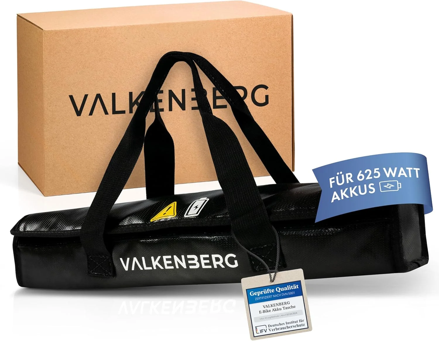 کیف باتری دوچرخه برقی - جعبه ضد حریق برای باتری ها با راهنمای کابل شارژ - کیف محافظ باتری دوچرخه برقی شامل بند حمل کاربردی - جعبه باتری ضد حریق مناسب برای حمل