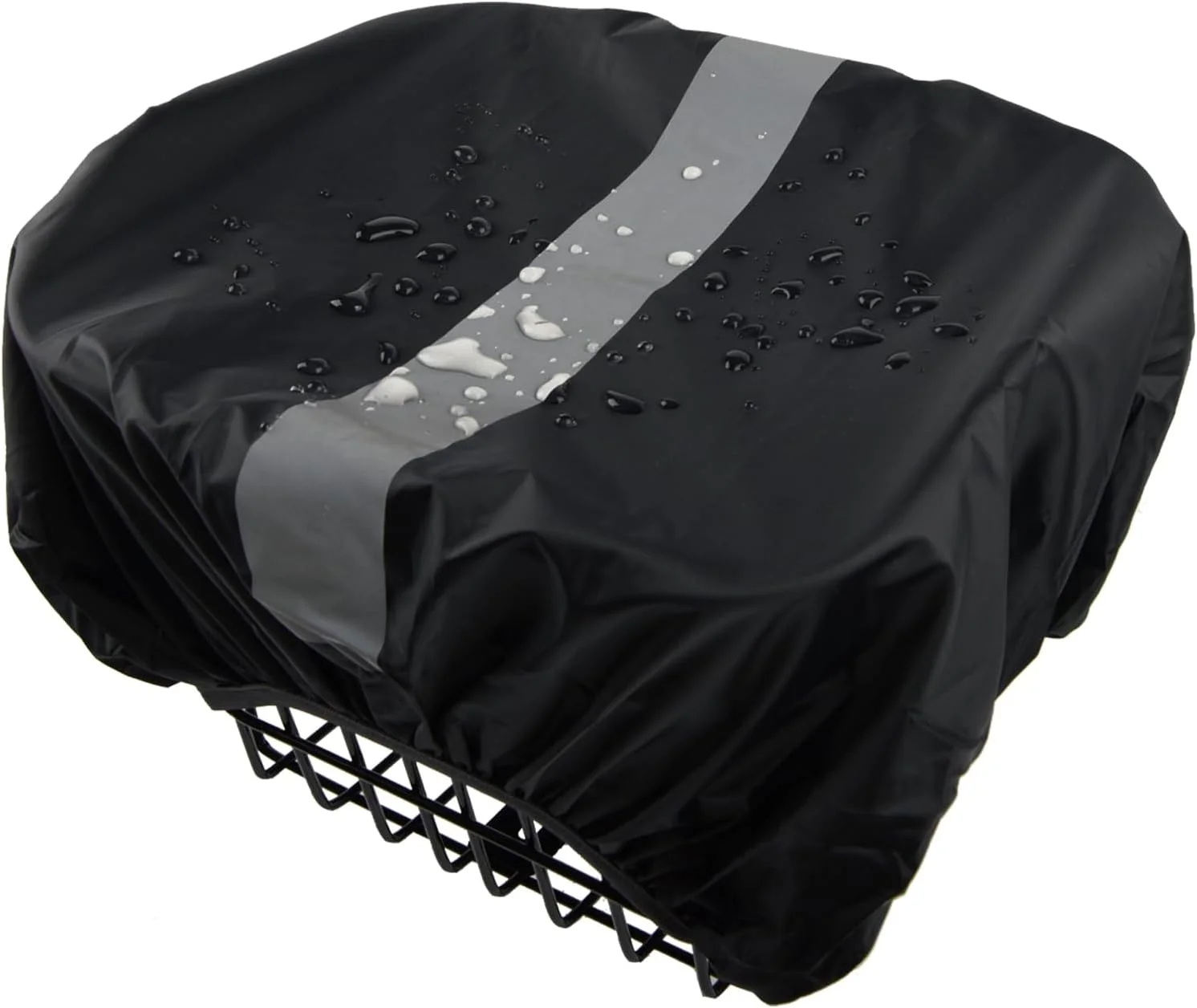 کاور ضد آب باران سبد دوچرخه 35 لیتری با نوار بازتابنده، کاور باران صندوق عقب دوچرخه مشکی