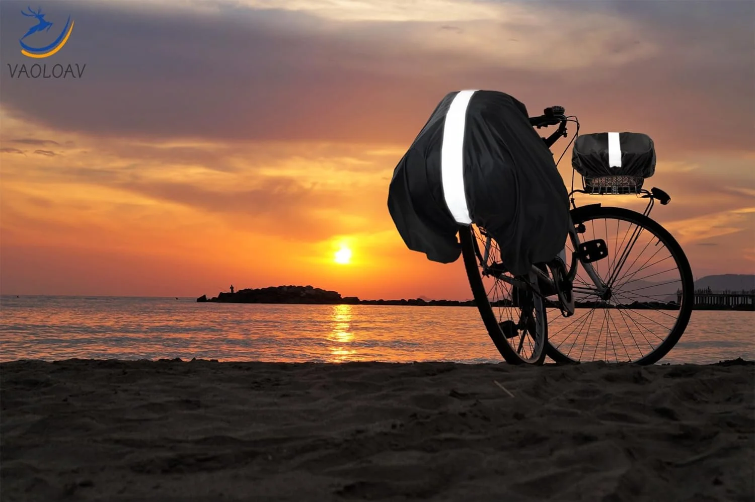 روکش ضدآب برای باربند عقب دوچرخه با نوار بازتابنده و محفظه بالایی