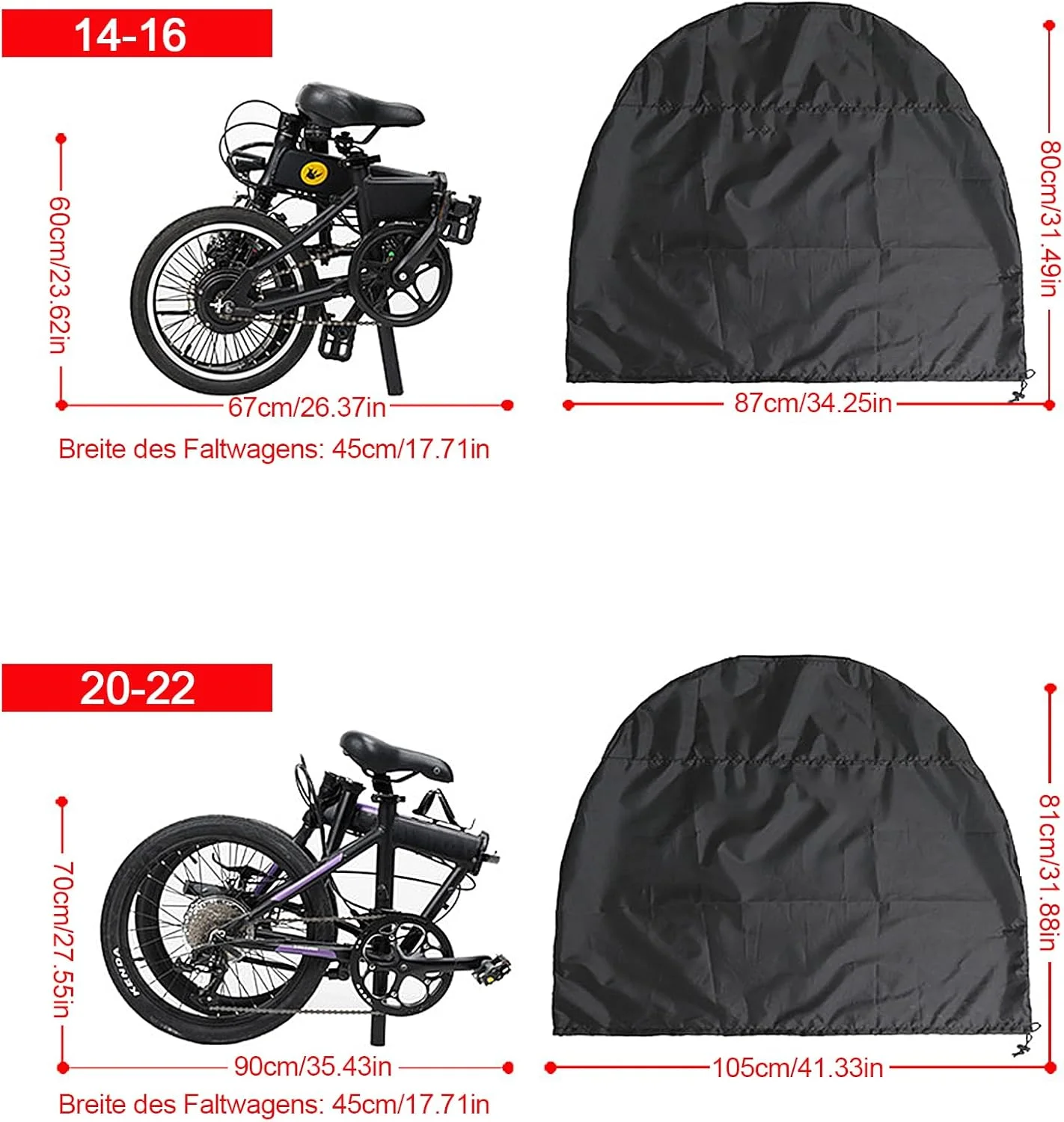 کیف حمل دوچرخه، مناسب برای دوچرخه تاشو ۱۴/۲۰ اینچ، روکش دوچرخه، برزنت ضد آب، روکش محافظ دوچرخه، روکش ضد گرد و غبار دوچرخه، تاشو (۱۰۵ x ۸۱ سانتی متر) کیف حمل دوچرخه، مناسب برای دوچرخه تاشو ۱۴/۲۰ اینچ، روکش دوچرخه، برزنت ضد آب، روکش محافظ دوچرخه، روکش ضد گرد و غبار دوچرخه، تاشو (۱۰۵ x ۸۱ سانتی متر)
