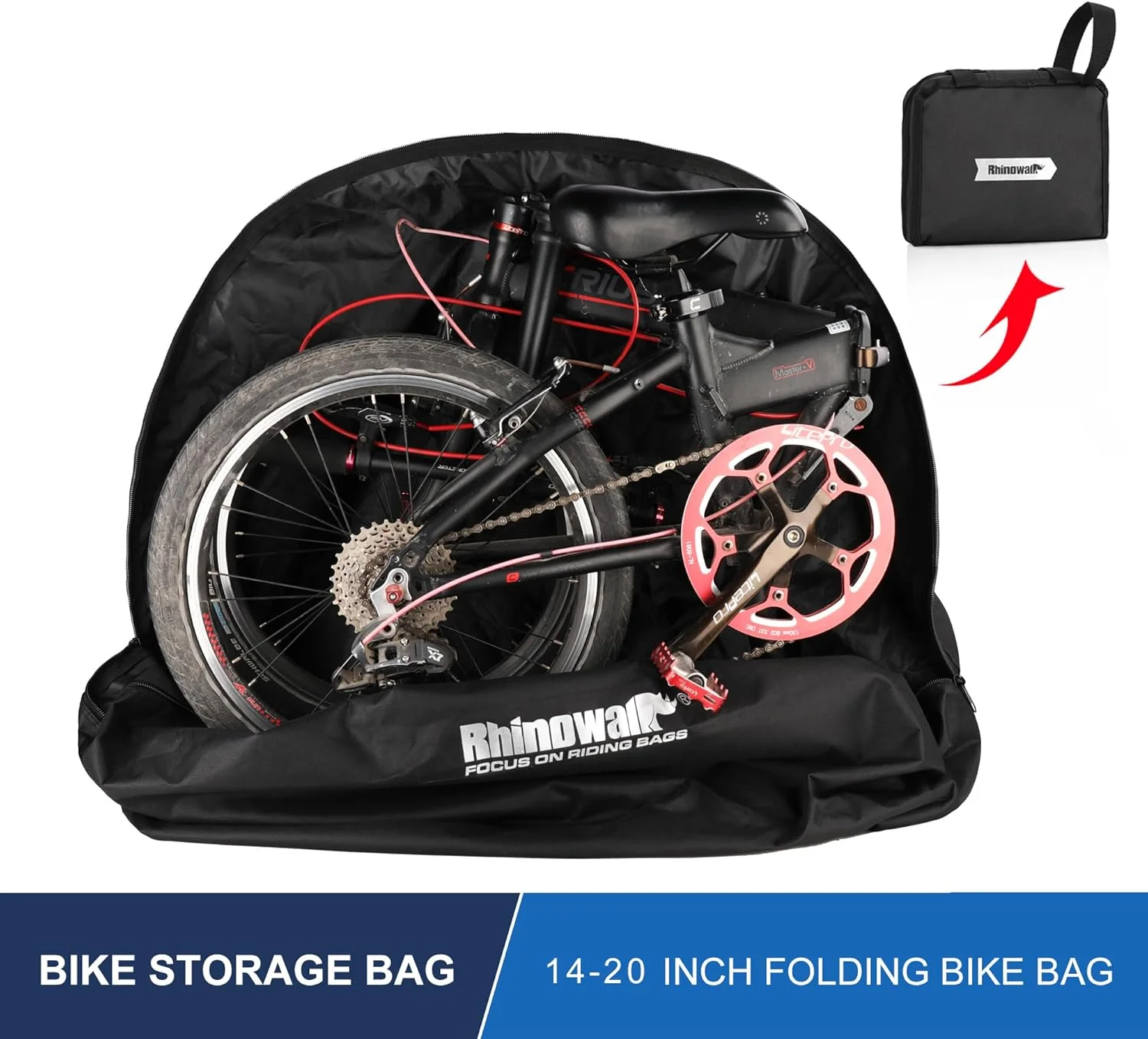 کیف تاشو دوچرخه برای دوچرخه های 14-20 اینچ، کیف حمل دوچرخه برای کیف مسافرتی برومپتون، کیف حمل و نقل دوچرخه برای مسافرت با ماشین، قطار، هواپیما، قابل حمل