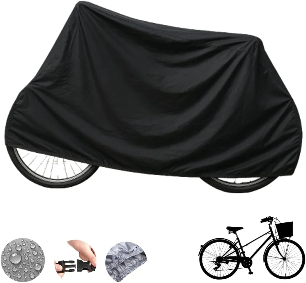روکش دوچرخه، گاراژ برزنتی دوچرخه، روکش محافظ دوچرخه، ضد آب، ضد باد، محافظت در برابر آفتاب، ضد گرد و غبار (مشکی)