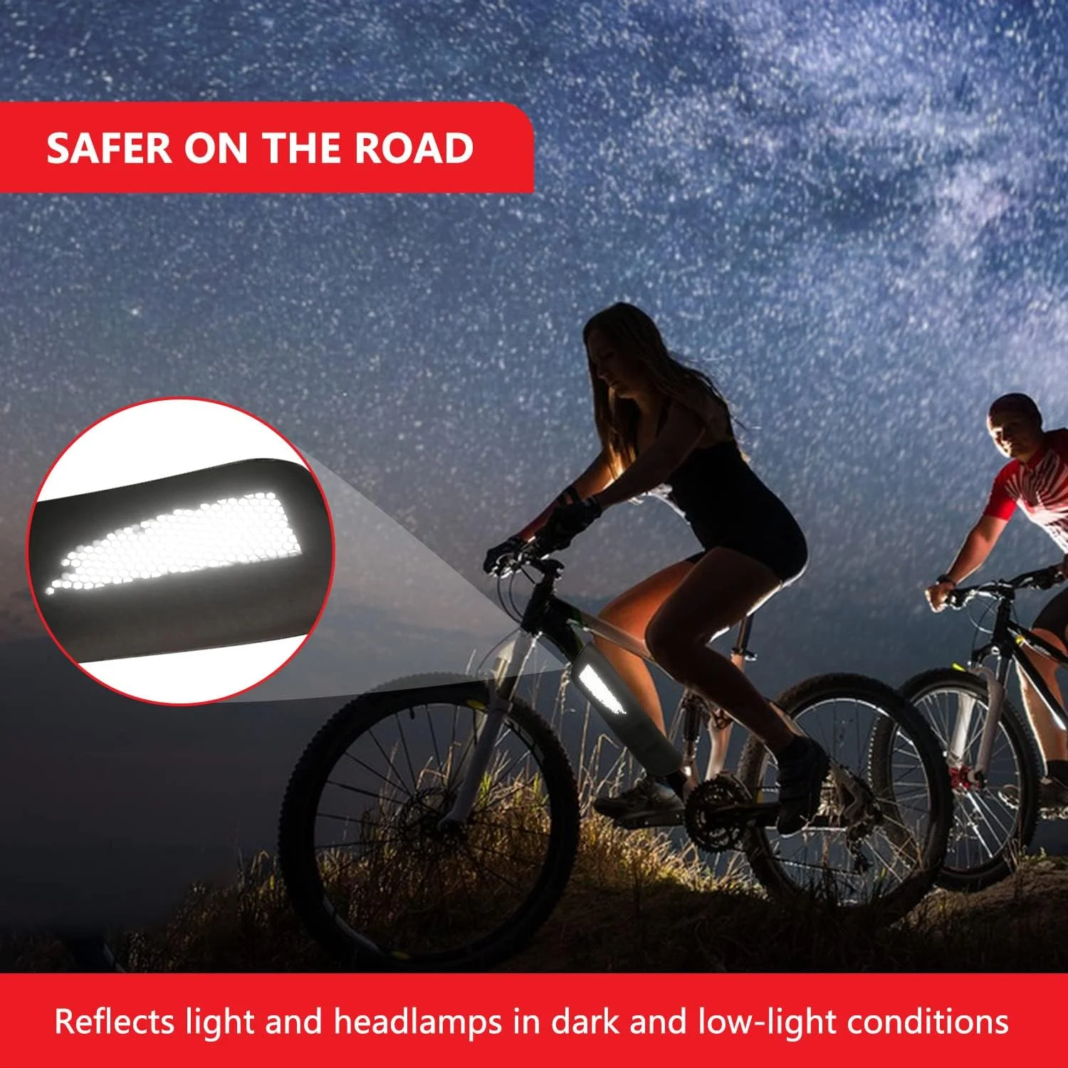 بسته 2 عددی روکش محافظ باتری دوچرخه برقی با بازتابنده، روکش نئوپرن باتری برقی دوچرخه برای باتری یکپارچه قاب با دور 32-40 سانتی متر، لوازم جانبی دوچرخه برقی ضد آب و ضد گرد و غبار