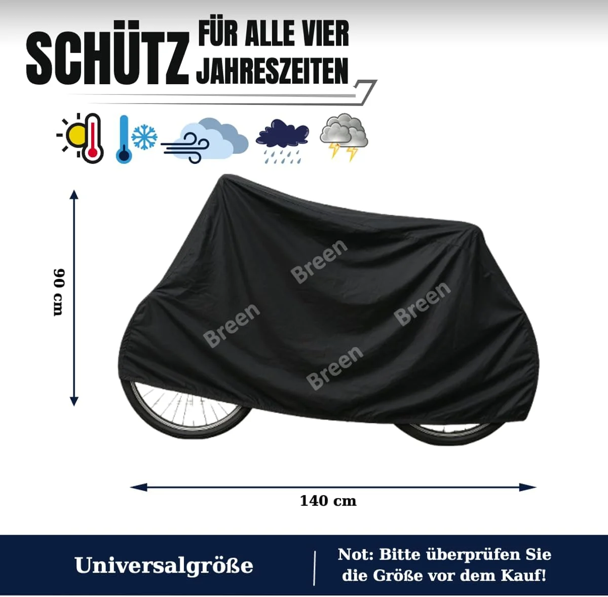 روکش دوچرخه، گاراژ برزنتی دوچرخه، روکش محافظ دوچرخه، ضد آب، ضد باد، محافظت در برابر آفتاب، ضد گرد و غبار (مشکی)