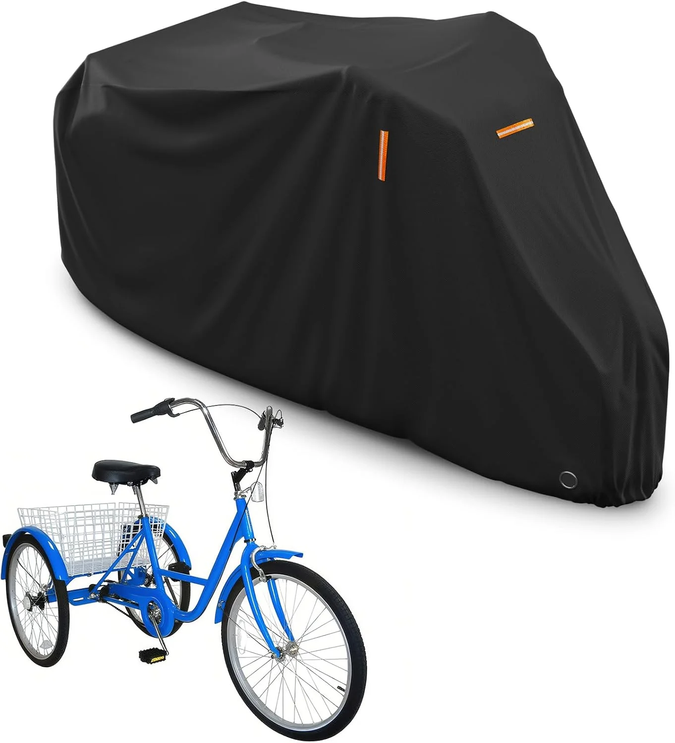 روکش سه چرخه بزرگسال STARTWO، روکش سه چرخه برقی، روکش ضد آب دوچرخه برای فضای باز، روکش ضد باد دوچرخه، روکش ضد گرد و غبار دوچرخه مشکی