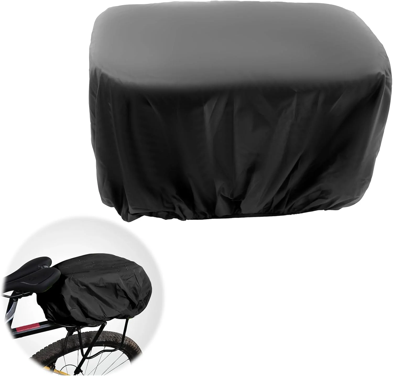 روکش ضد آب باران برای سبد دوچرخه، روکش کیف جلوی دوچرخه، روکش باران جهانی برای سبد دوچرخه و کیف های زین، روکش محافظ قوی مشکی برای همه شرایط آب و هوایی