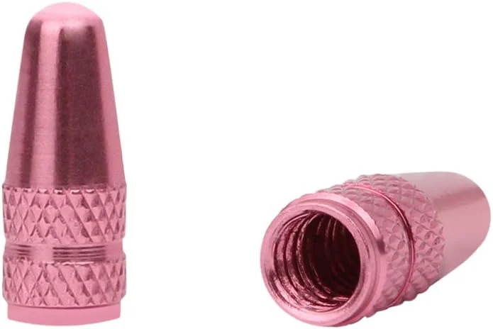 سنزیل، 6 عدد درپوش گرد و غبار فرانسوی آلیاژ آلومینیوم برای والف تایر دوچرخه (صورتی)