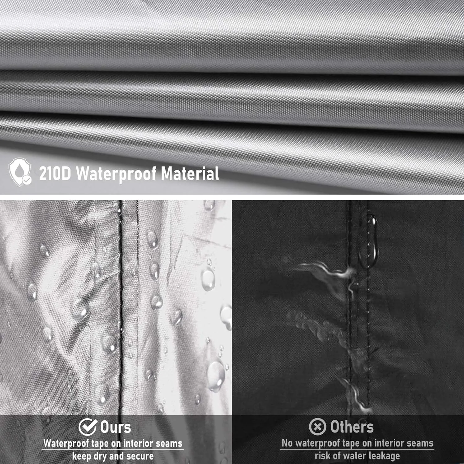 روکش دوچرخه سوک اسپرتس برای نگهداری در فضای باز، ضد آب با سوراخ قفل، چادر دوچرخه ضد باران، آفتاب، اشعه ماوراء بنفش، گرد و غبار و باد برای دوچرخه های کوهستانی، جاده ای و برقی، 180x60x90 سانتی متر