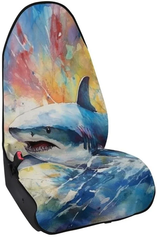 روکش صندلی خودرو با طرح کوسه دریایی کارتونی، نقاشی رنگ روغن حیوانات اقیانوسی رنگارنگ برای تمرینات ورزشی، دویدن، شنا، ساحل و پیاده روی، نصب آسان برای خودرو، کامیون، SUV روکش صندلی خودرو با طرح کوسه دریایی کارتونی، نقاشی رنگ روغن حیوانات اقیانوسی رنگارنگ برای تمرینات ورزشی، دویدن، شنا، ساحل و پیاده روی، نصب آسان برای خودرو، کامیون، SUV