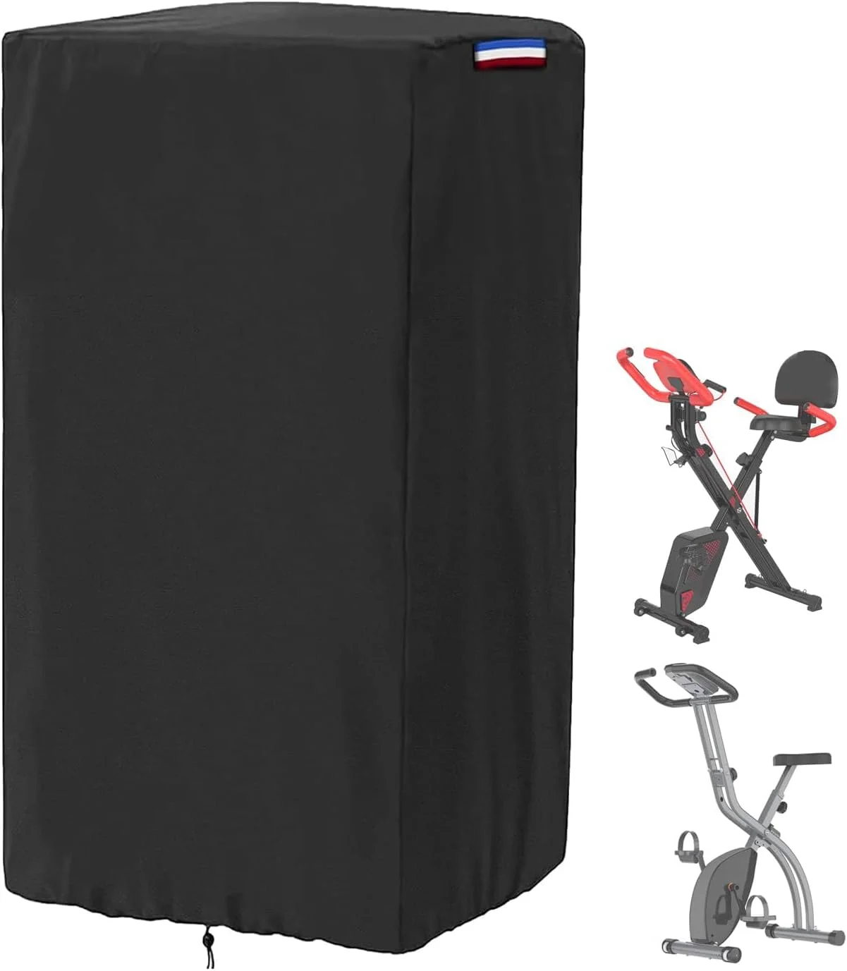 روکش دوچرخه ثابت مناسب برای دوچرخه‌های ثابت Pooboo، روکش تاشو دوچرخه ثابت مناسب برای ATIVAFIT (فقط روکش)، 71x40x117 سانتی‌متر (مشکی)