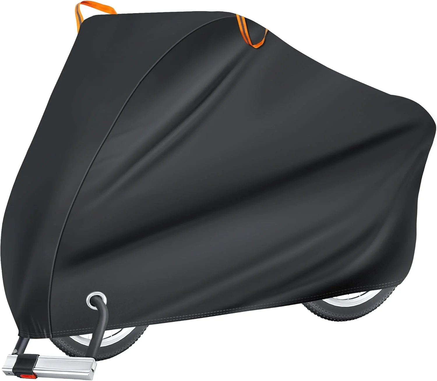 روکش دوچرخه پورما 420D ضدآب مناسب فضای باز، مقاوم در برابر باران، آفتاب، گرد و غبار و باد، دارای سوراخ قفل برای دوچرخه های کوهستانی، جاده ای و برقی