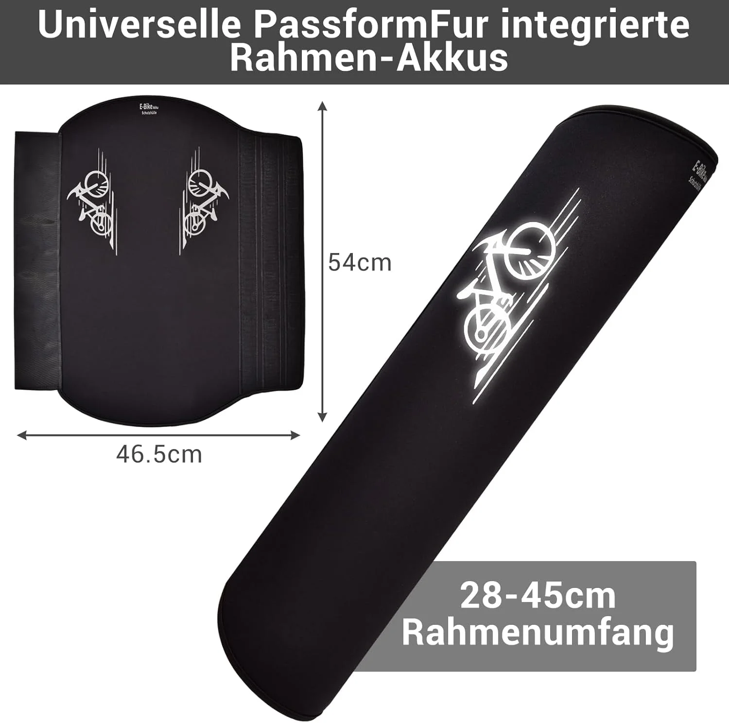 روکش محافظ باتری دوچرخه برقی، [مناسب دور فریم 28-45 سانتی متر]، روکش محافظ حرارتی برای دوچرخه برقی، محافظت در برابر سرما و کثیفی، محافظ باتری نئوپرن، محافظ باتری