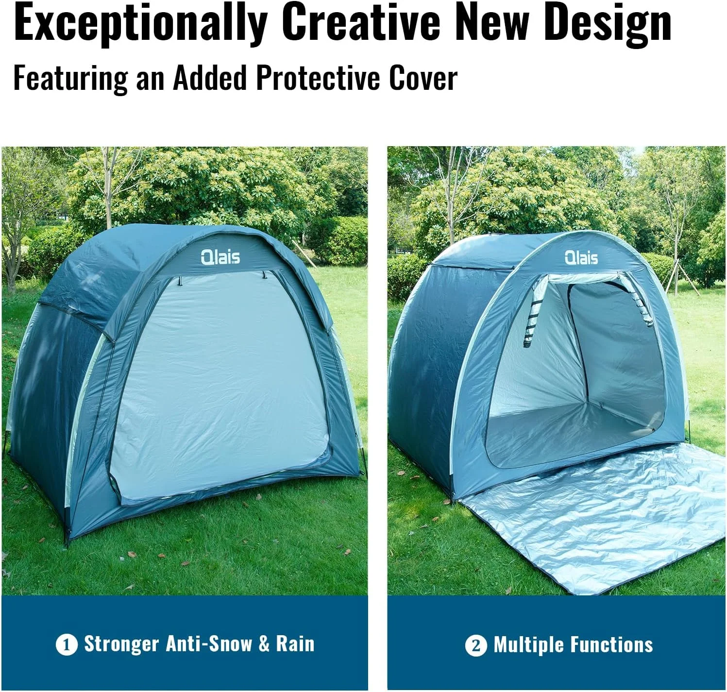 چادر سرپناه دوچرخه فضای باز، روکش سه لایه نقره ای PU4000 با پوشش محافظ و نوار آب، پناهگاه قابل حمل دوچرخه (بسیار بزرگ) چادر سرپناه دوچرخه فضای باز، روکش سه لایه نقره ای PU4000 با پوشش محافظ و نوار آب، پناهگاه قابل حمل دوچرخه (بسیار بزرگ)