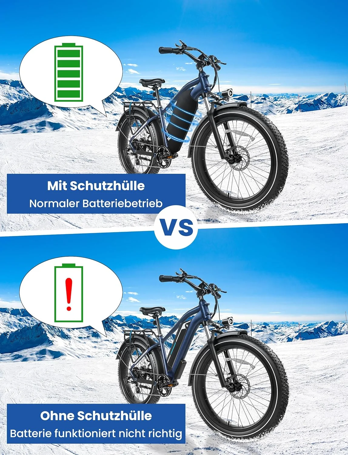 محافظ باتری دوچرخه برقی با دور 28-45 سانتی متر، محافظت در برابر سرما و کثیفی، افزایش زمان کارکرد و عمر مفید، مناسب برای انواع دوچرخه های برقی، محافظت از رنگ بدنه