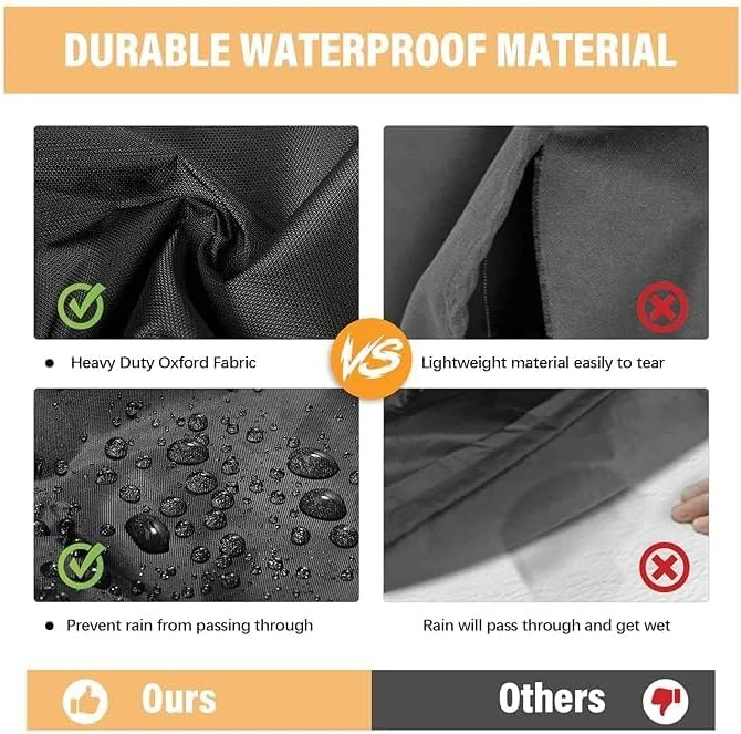 روکش دوچرخه ثابت، روکش محافظ ضد آب و ضد گرد و غبار پارچه ای مناسب برای استفاده در داخل یا خارج از منزل (مشکی)