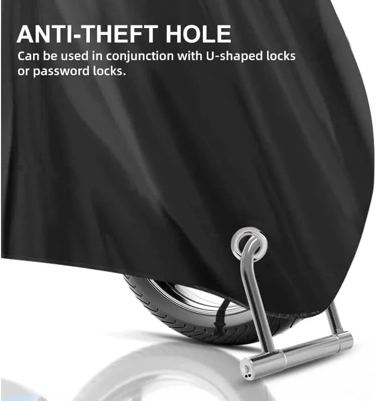 روکش دوچرخه ضد آب مناسب فضای باز، مقاوم در برابر باران، آفتاب، گرد و غبار و باد برای دوچرخه های کوهستانی، جاده ای و برقی با سوراخ قفل، مشکی - XL (154-04) روکش دوچرخه ضد آب مناسب فضای باز، مقاوم در برابر باران، آفتاب، گرد و غبار و باد برای دوچرخه های کوهستانی، جاده ای و برقی با سوراخ قفل، مشکی - XL (154-04)