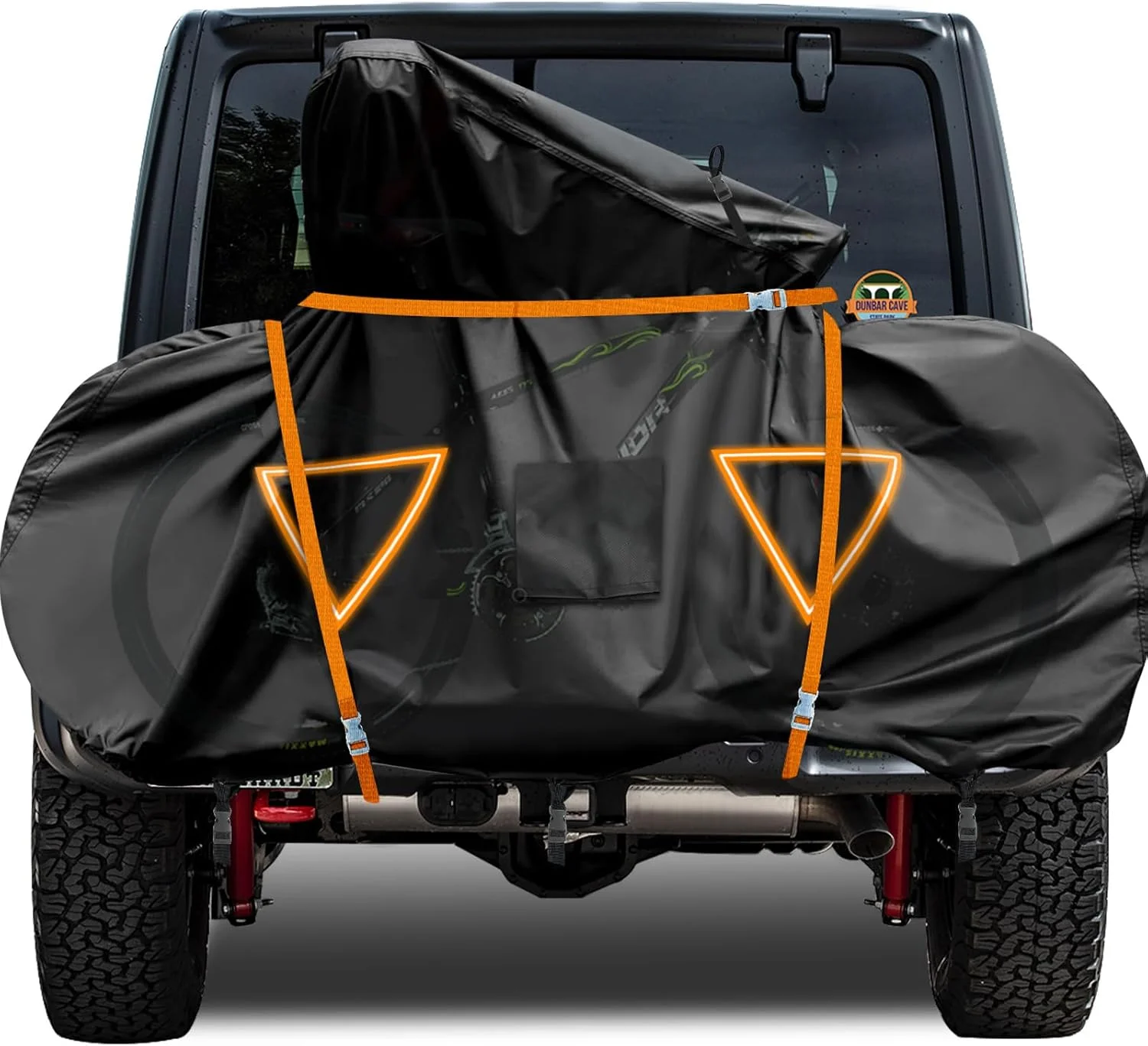 روکش دوچرخه NEVERLANDB برای حمل و نقل روی باربند، روکش دوچرخه ضد آب مناسب تمام فصول، ساخته شده از مواد آکسفورد 420D مقاوم در برابر پارگی، مناسب برای استفاده در سفر با ماشین، کامیون، RV، SUV - دارای بازتابنده های نور در شب برای 2 دوچرخه