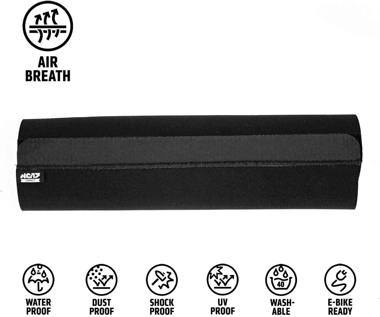 محافظ باتری دوچرخه برقی NC-17 مدل Down Tube Air Breath Technology، طول تا 49 سانتی متر، مناسب برای باتری 625، دور 27-40 سانتی متر، سایز یونیورسال، مشکی محافظ باتری دوچرخه برقی NC-17 مدل Down Tube Air Breath Technology، طول تا 49 سانتی متر، مناسب برای باتری 625، دور 27-40 سانتی متر، سایز یونیورسال، مشکی