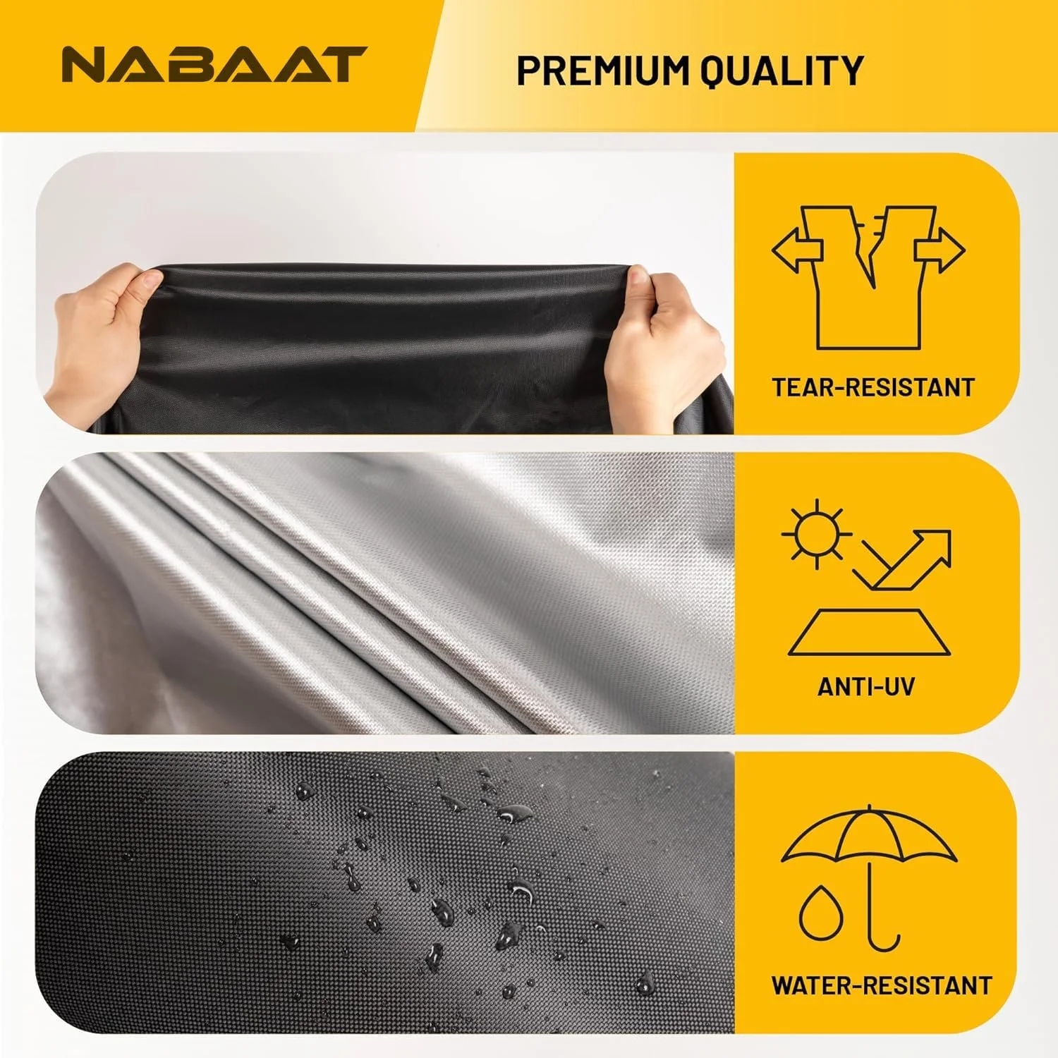 روکش دوچرخه یونیورسال نبات برای 2 یا 3 دوچرخه، ضد آب، محافظت در برابر باران/ آفتاب/ برف/ خوردگی (مشکی)