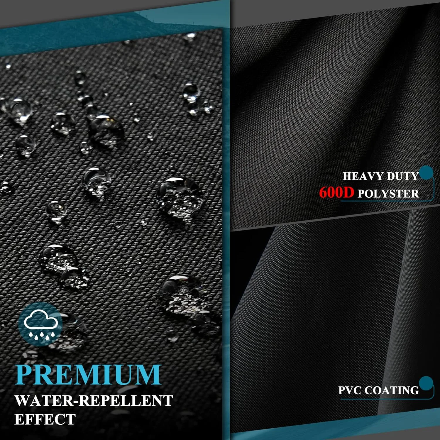 روکش ضدآب دوچرخه 600D برای حمل و نقل 2 دوچرخه - روکش دوچرخه سنگین برای مسافرت و نگهداری در فضای باز با 2 طناب الاستیک، روکش ضد باد دوچرخه روی باربند عقب برای 1-2 دوچرخه