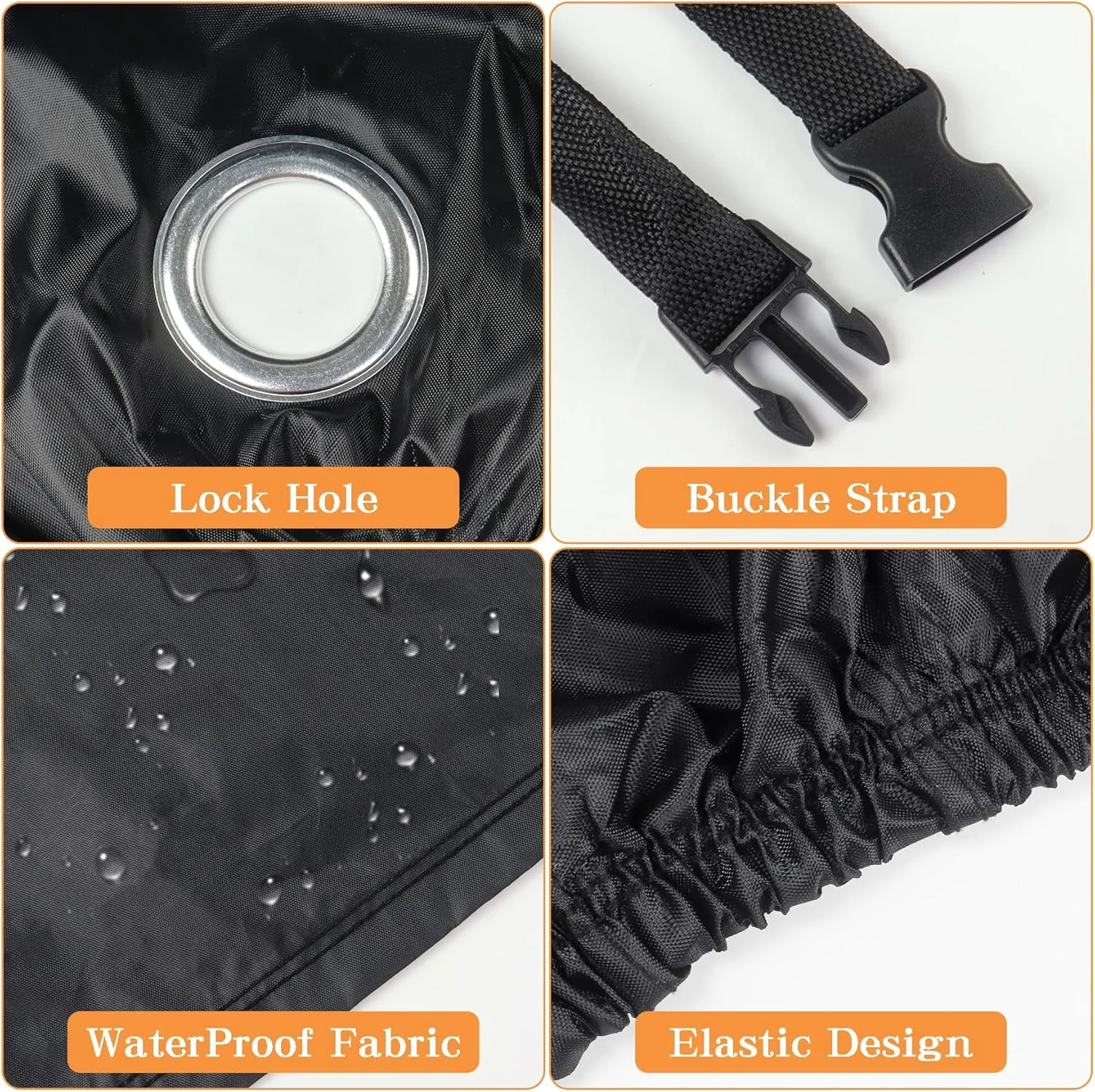 روکش سه‌چرخه بزرگسال، ضد آب، مشکی