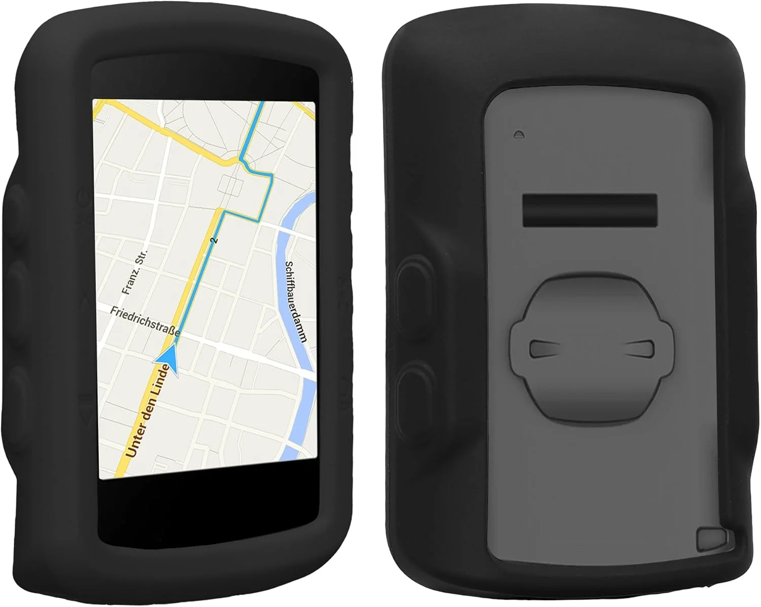 کیف محافظ سیلیکونی نرم مشکی رنگ kwmobile سازگار با Bryton Rider 460 / R460 - کاور محافظ GPS دوچرخه
