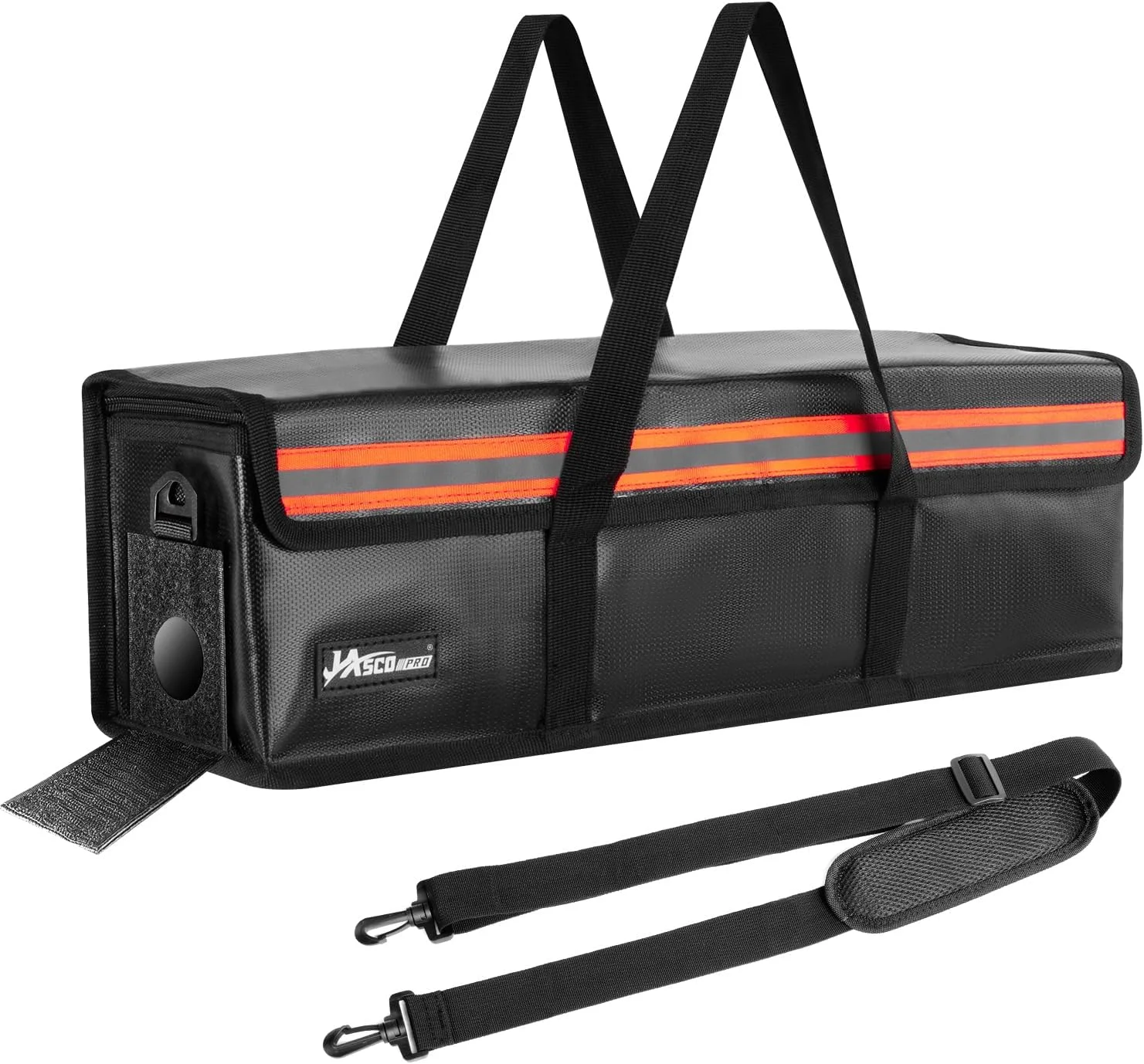 کیف باتری دوچرخه برقی، سایز M (41 x 13 x 14 سانتی متر)، ضد حریق تا 1400 درجه سانتیگراد، ضد آب، ضد انفجار، کیف ایمن لیپو برای نگهداری، حمل و نقل، شارژ