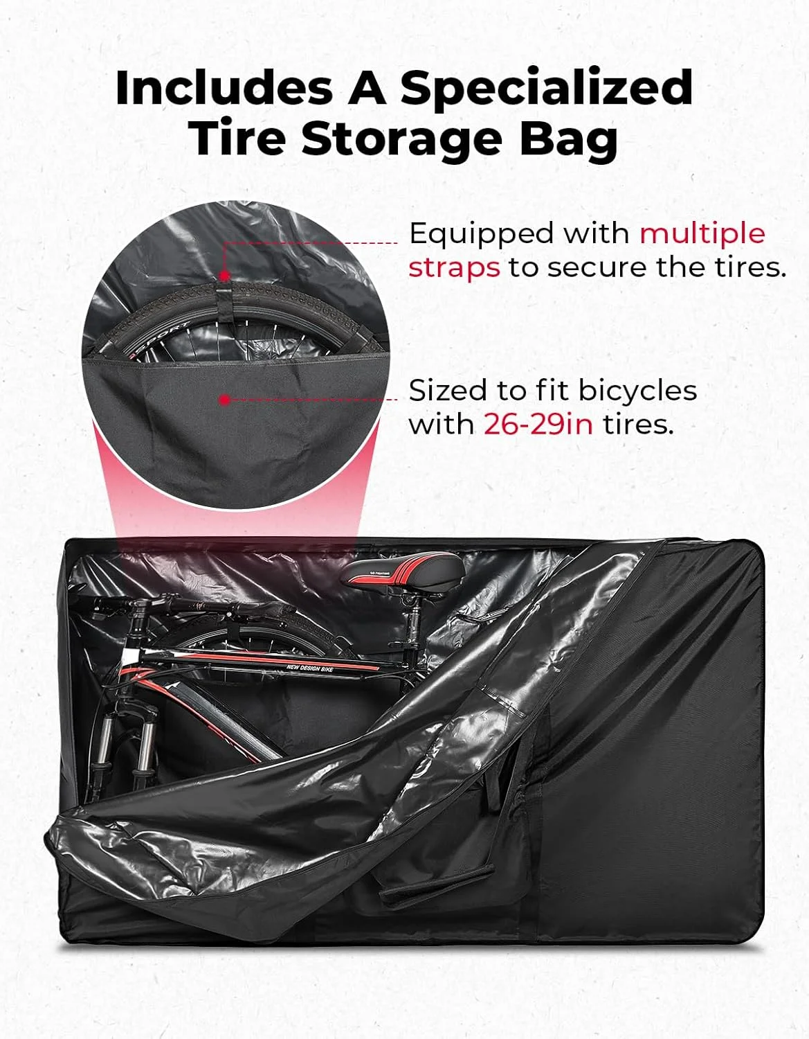 کیف حمل دوچرخه KEMIMOTO مناسب برای دوچرخه کوهستان 26 تا 29 اینچ، کیف تاشو بسیار مقاوم 900D، جعبه حمل دوچرخه MTB با چرخ برای مسافرت هوایی ضد آب، کیف نگهداری و حمل دوچرخه کیف حمل دوچرخه KEMIMOTO مناسب برای دوچرخه کوهستان 26 تا 29 اینچ، کیف تاشو بسیار مقاوم 900D، جعبه حمل دوچرخه MTB با چرخ برای مسافرت هوایی ضد آب، کیف نگهداری و حمل دوچرخه