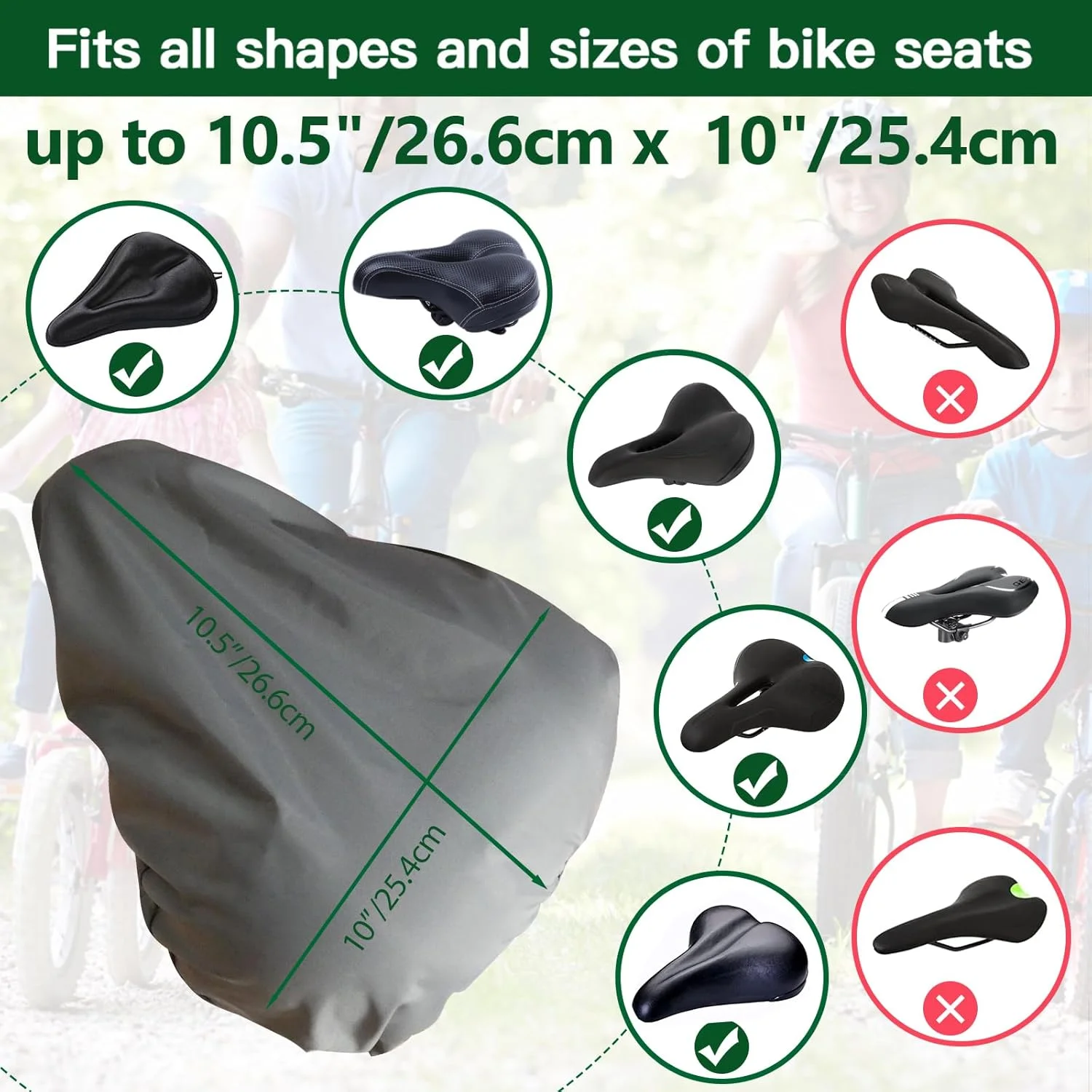 روکش ضدآب زین دوچرخه برای دوچرخه کوهستان، جاده، تناسب اندام و دوچرخه های ثابت، مناسب برای همه، مقاوم در برابر باران و گرد و غبار، روکش محافظ زین دوچرخه در فضای باز روکش ضدآب زین دوچرخه برای دوچرخه کوهستان، جاده، تناسب اندام و دوچرخه های ثابت، مناسب برای همه، مقاوم در برابر باران و گرد و غبار، روکش محافظ زین دوچرخه در فضای باز