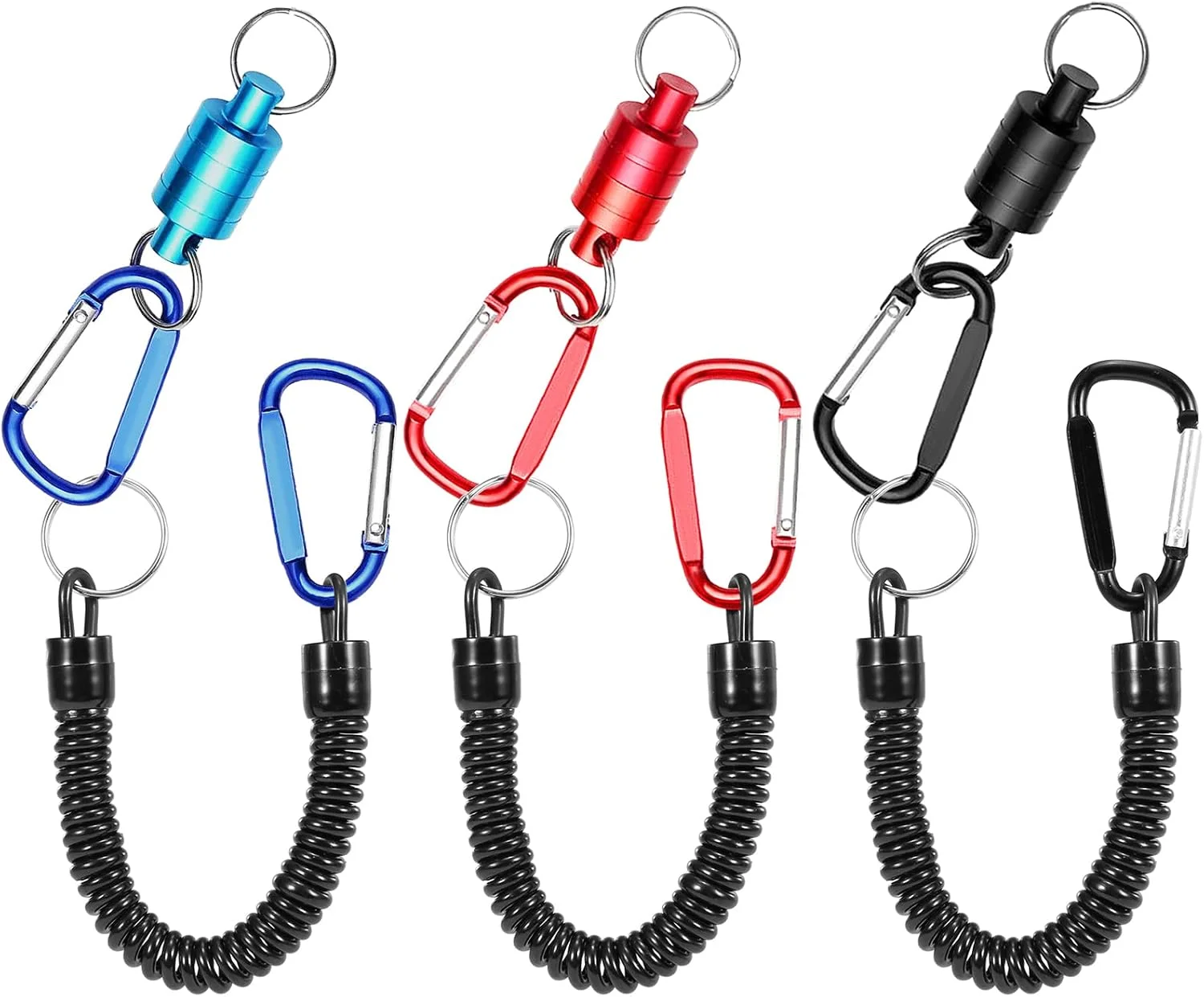 نگهدارنده مغناطیسی تور ماهیگیری HUIOP، 3 عدد اتصال دهنده مغناطیسی تور فرود با بند ماهیگیری