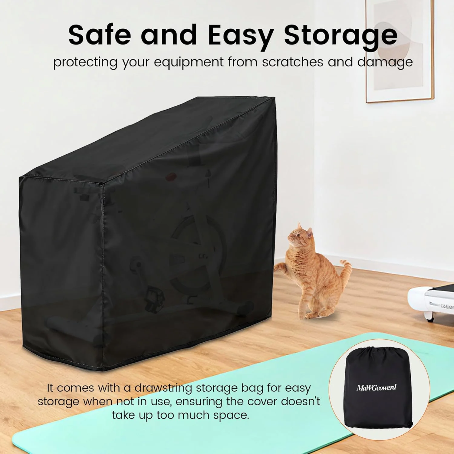 روکش دوچرخه ثابت دبلیو اند جی اینترنشنال، مشکی، ضد آب، پارچه آکسفورد، ایده آل برای استفاده در داخل/خارج از منزل روکش دوچرخه ثابت دبلیو اند جی اینترنشنال، مشکی، ضد آب، پارچه آکسفورد، ایده آل برای استفاده در داخل/خارج از منزل