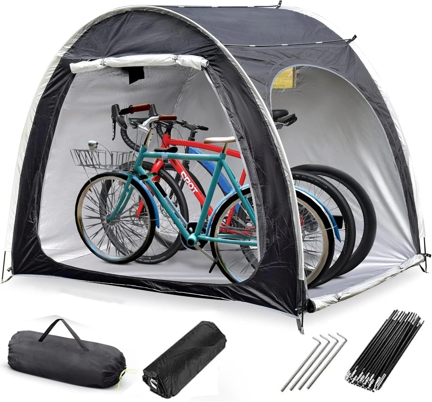 انبار دوچرخه هوکور، چادر پوشش دوچرخه، مدل بزرگ شده بادوام با دو درب، قابلیت نگهداری 3-4 دوچرخه، جنس پارچه آکسفورد با روکش ضد آب، به همراه ابزار چندکاره و 2 عدد قفل ترکیبی انبار دوچرخه هوکور، چادر پوشش دوچرخه، مدل بزرگ شده بادوام با دو درب، قابلیت نگهداری 3-4 دوچرخه، جنس پارچه آکسفورد با روکش ضد آب، به همراه ابزار چندکاره و 2 عدد قفل ترکیبی