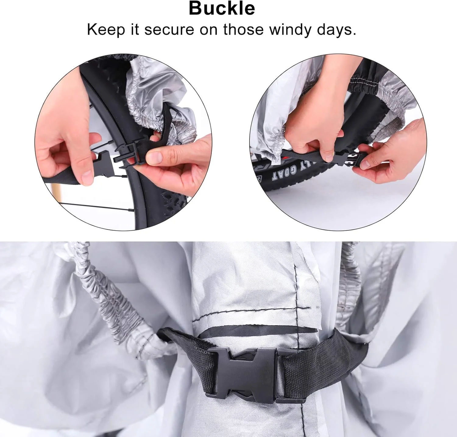 روکش دوچرخه Hanmir، ضدآب، مناسب فضای باز، ضد گرد و غبار، باران، برف و اشعه ماوراء بنفش، روکش باران دوچرخه برای دوچرخه های کوهستانی، جاده ای و سنگین با سوراخ های قفل و کیف نگهداری