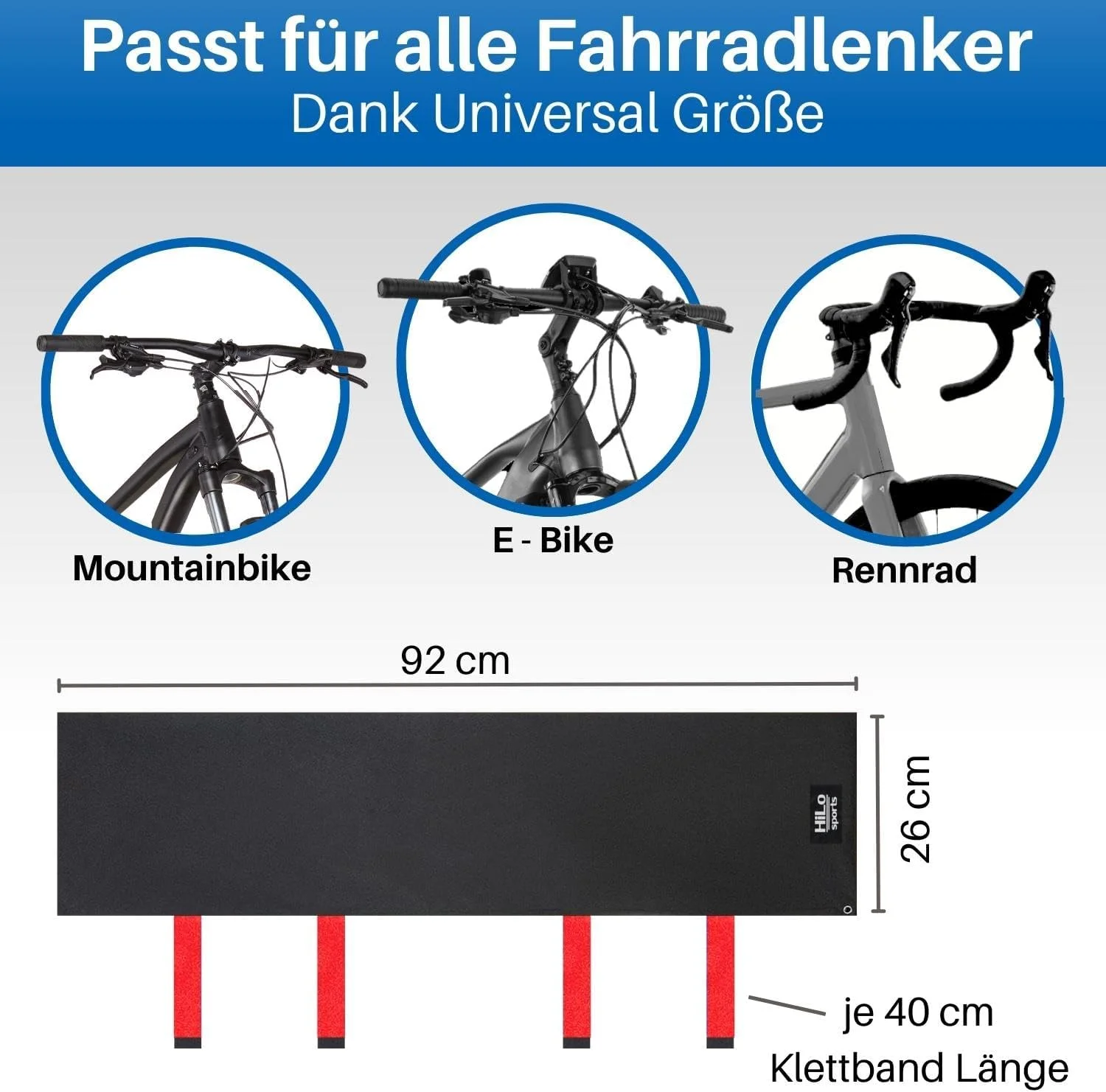 روکش محافظ فرمان دوچرخه HiLo sports، ضد آب، مناسب برای تمام فرمان های دوچرخه، مقاوم در برابر پارگی، محافظ حمل و نقل دوچرخه، محافظ عقب دوچرخه