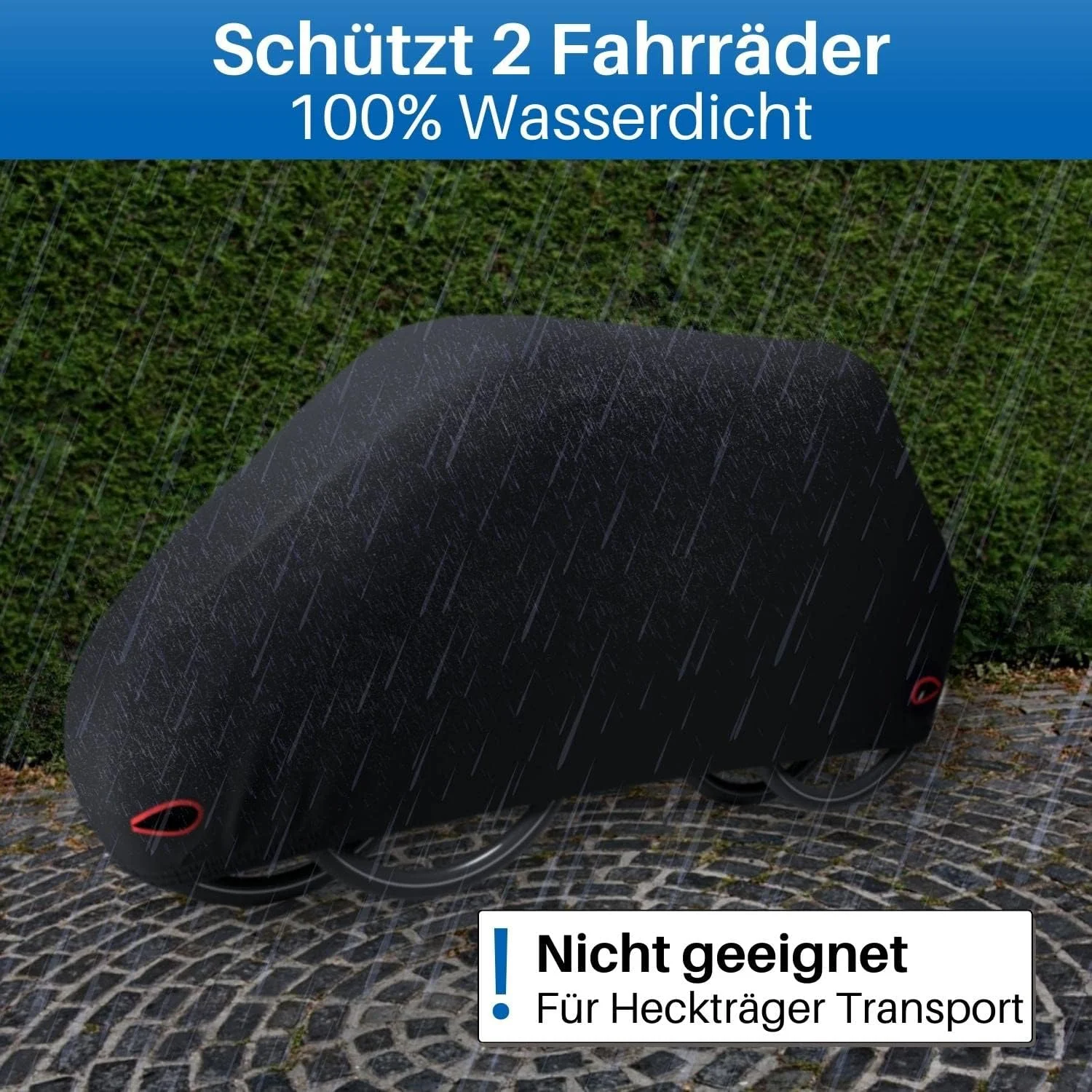 روکش ضدآب دوچرخه HiLo sports برای 2 دوچرخه - روکش دوچرخه ثابت [نسخه سنگین] - برزنت مقاوم در برابر پارگی برای دوچرخه های برقی و معمولی - گاراژ دوچرخه XL