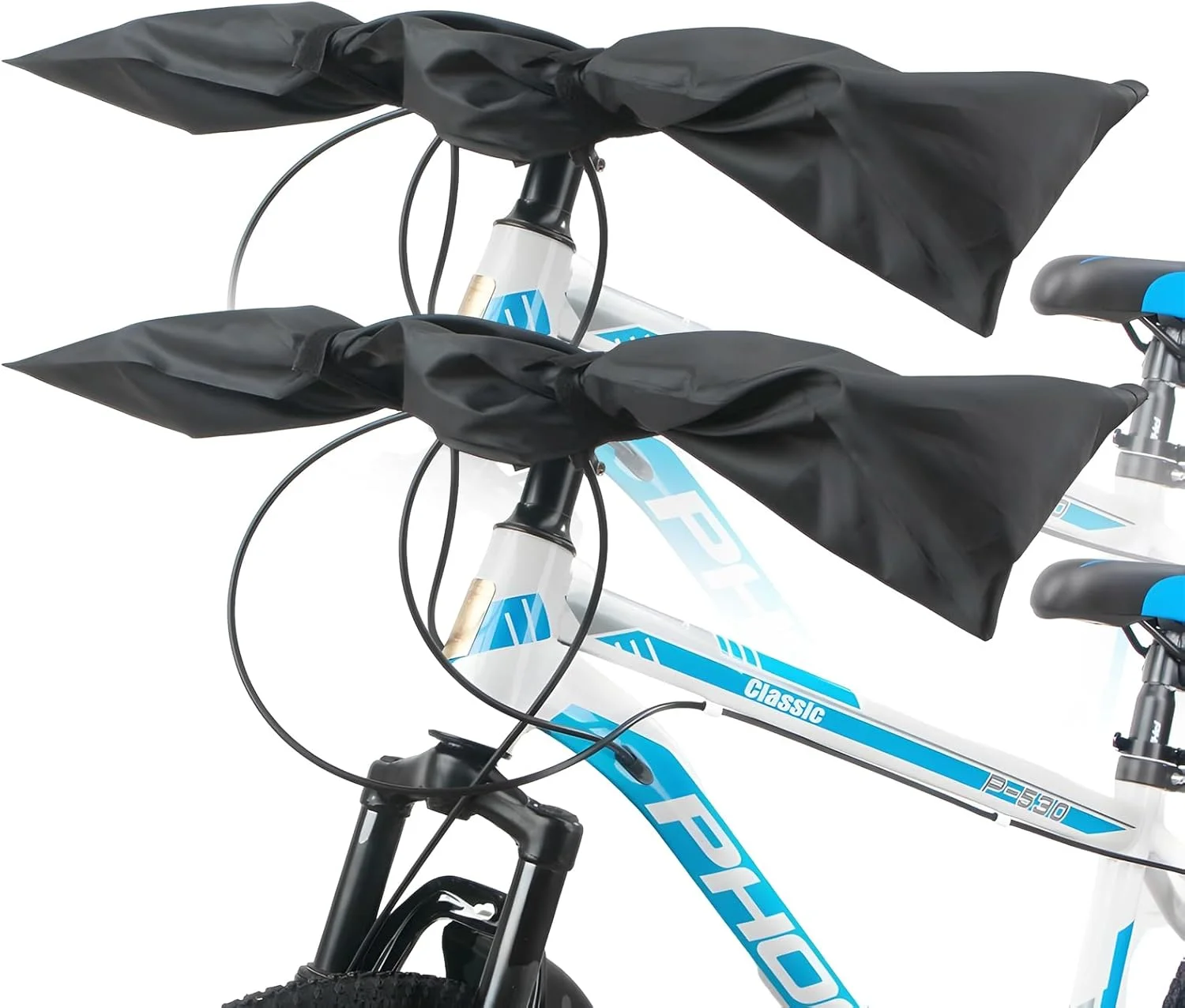 روکش محافظ دسته دوچرخه برقی ضد آب، بسته دو عددی روکش دسته و زین دوچرخه، محافظ دسته برای محافظت از دوچرخه برقی در حمل و نقل